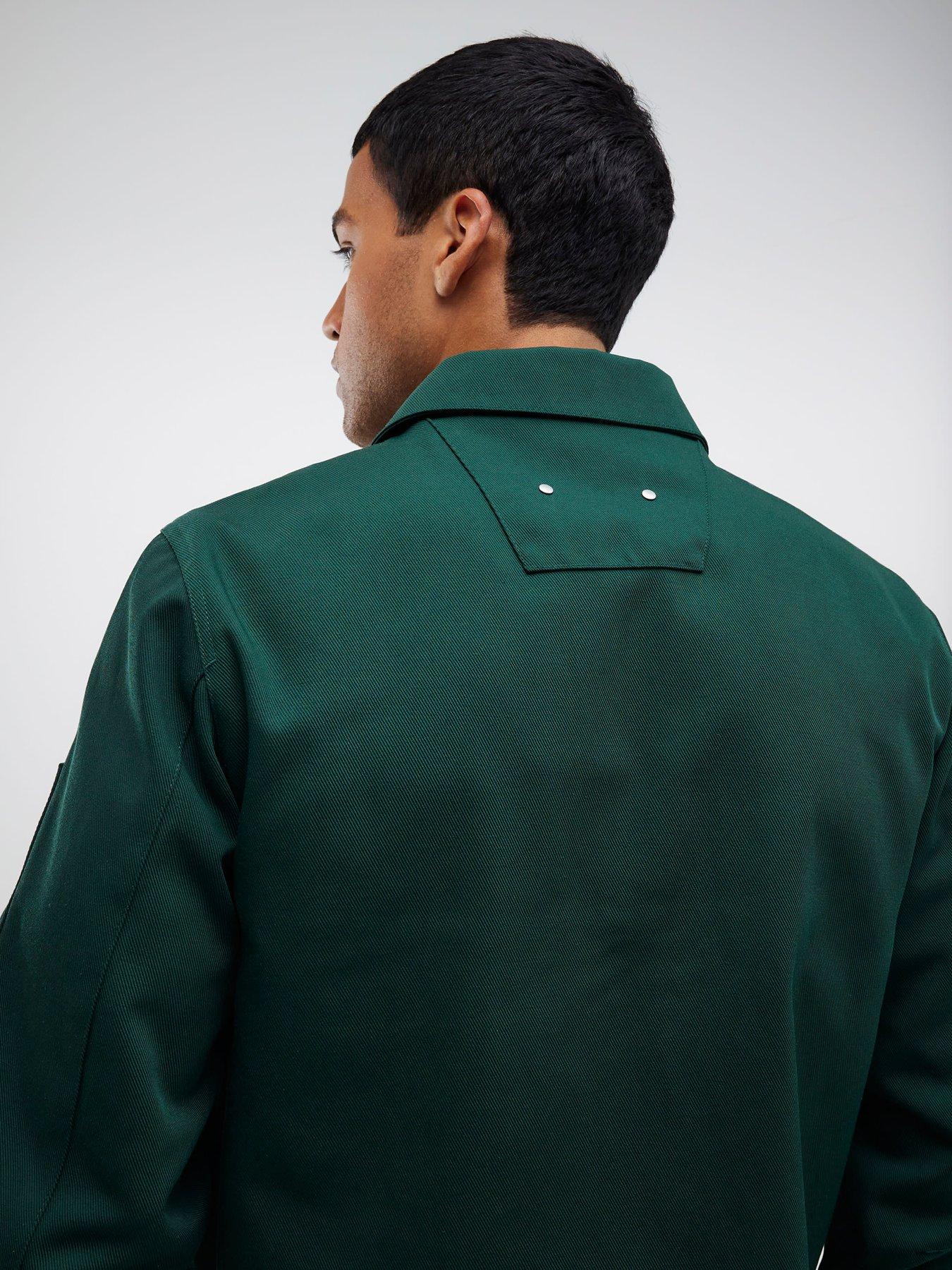 river-island-twill-tech-shacket-dark-greenstillFront