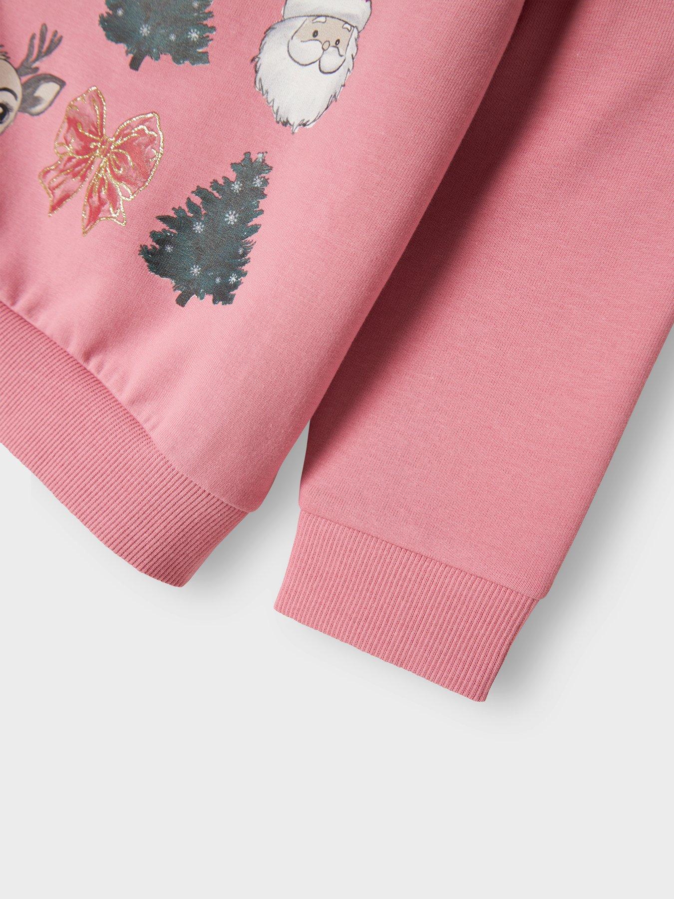 name-it-mini-girls-christmas-print-sweat-pinkoutfit