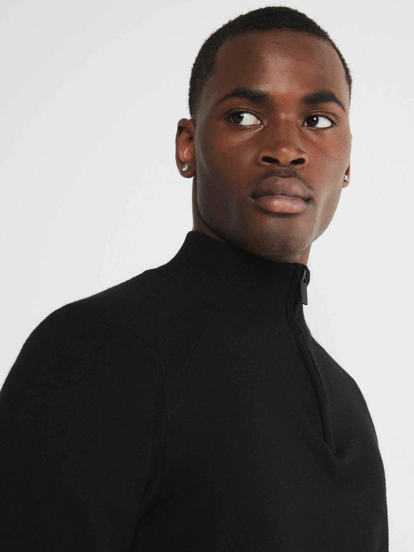 river-island-smart-viscose-half-zip-knitted-jumper-blackoutfit
