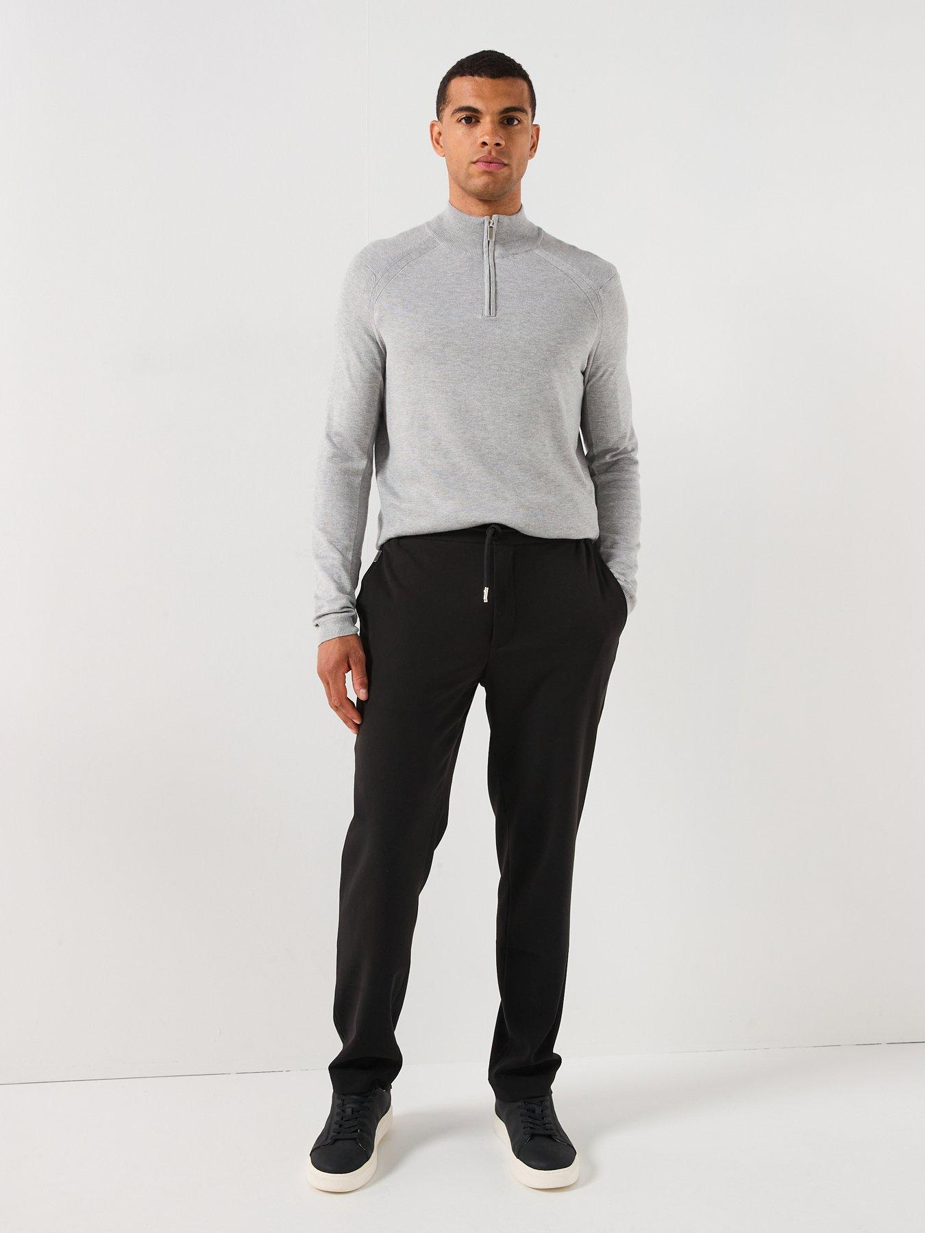 river-island-smart-viscose-half-zip-knitted-jumper-greyback
