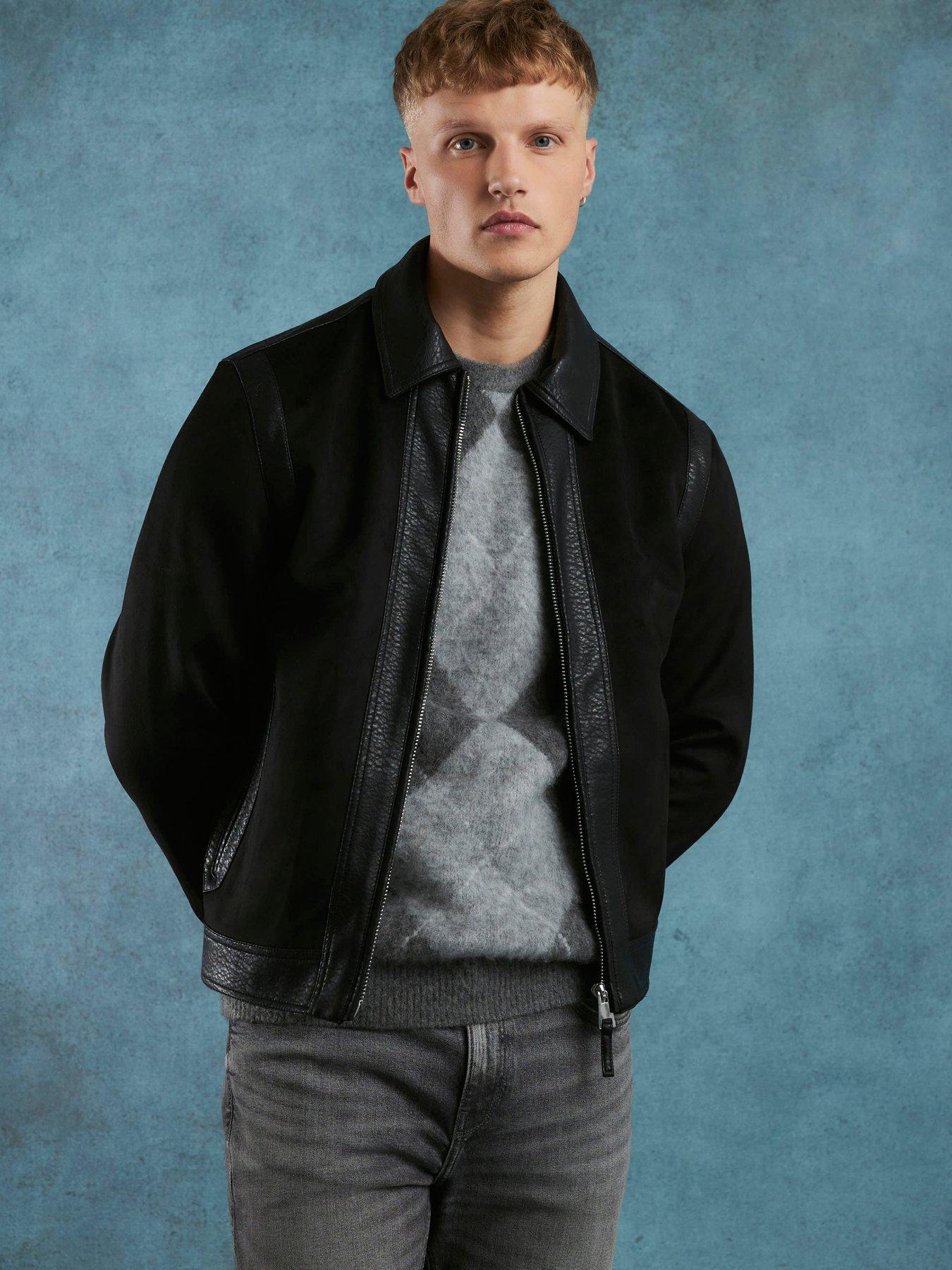 river-island-suedette-pu-collar-jacket-black