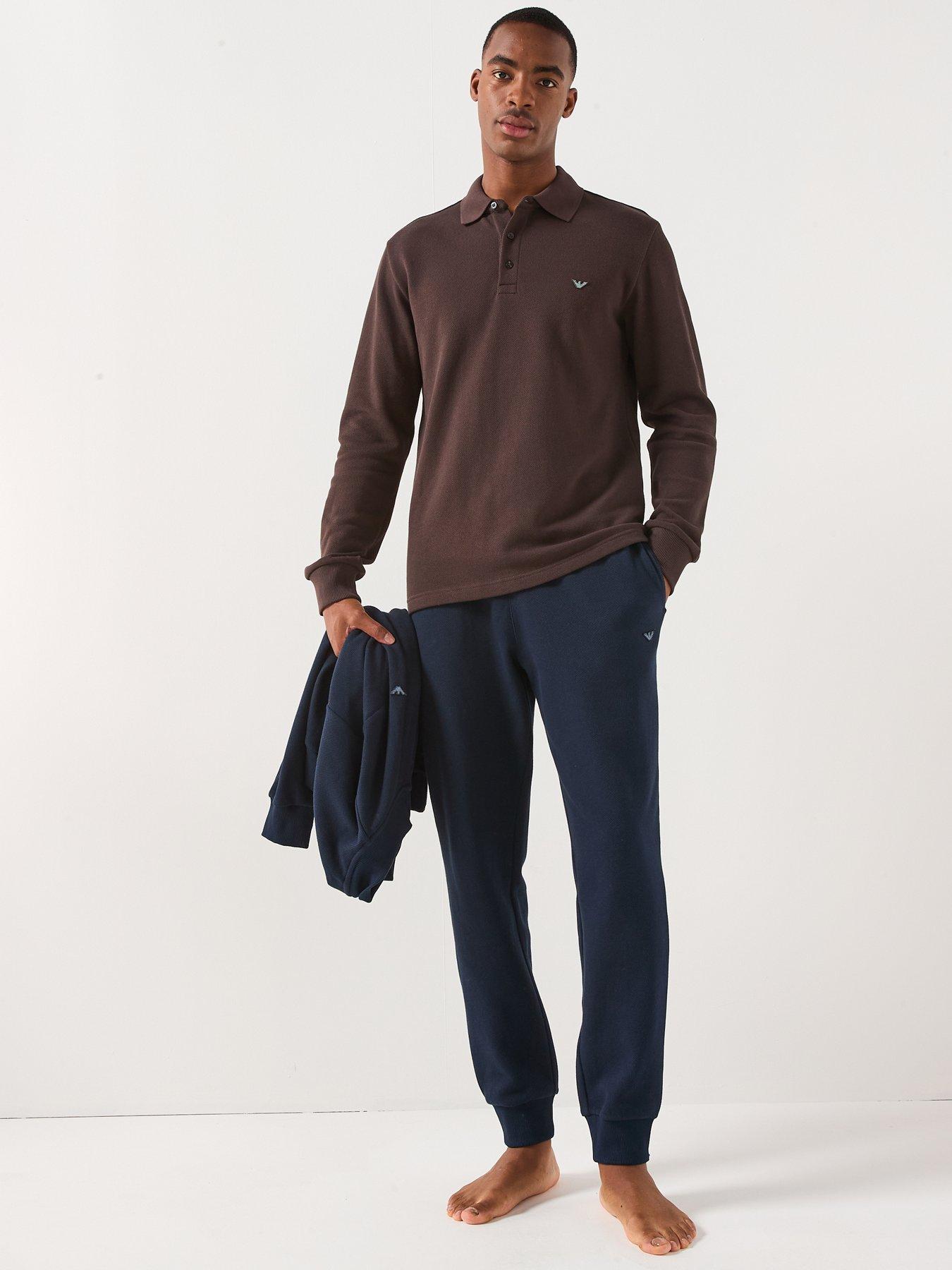 emporio-armani-bodywear-iconic-piquet-polo-shirt-dark-brownback