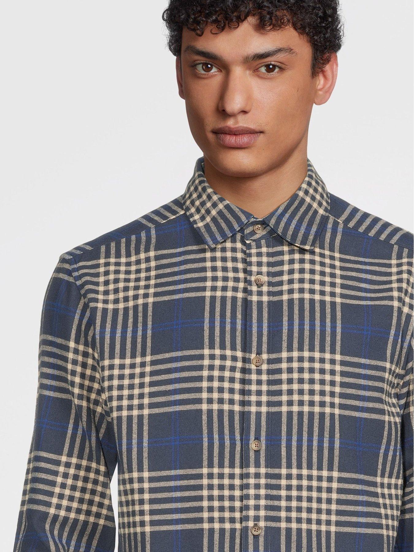 only-sons-gudmund-long-sleeve-checked-shirt-blueoutfit