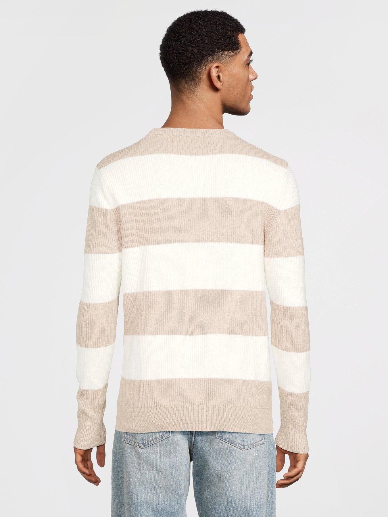 river-island-striped-rib-knitted-jumper-beigestillFront