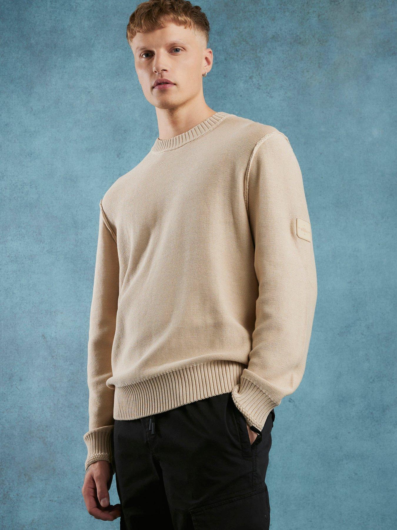 river-island-badged-knitted-jumper-beige