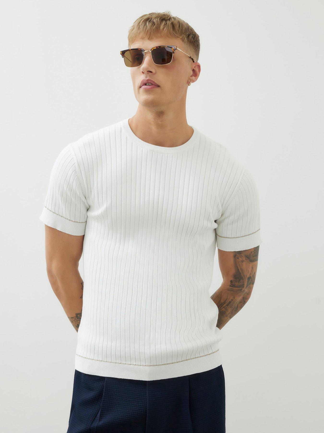 river-island-short-sleeve-rib-knitted-t-shirt-white