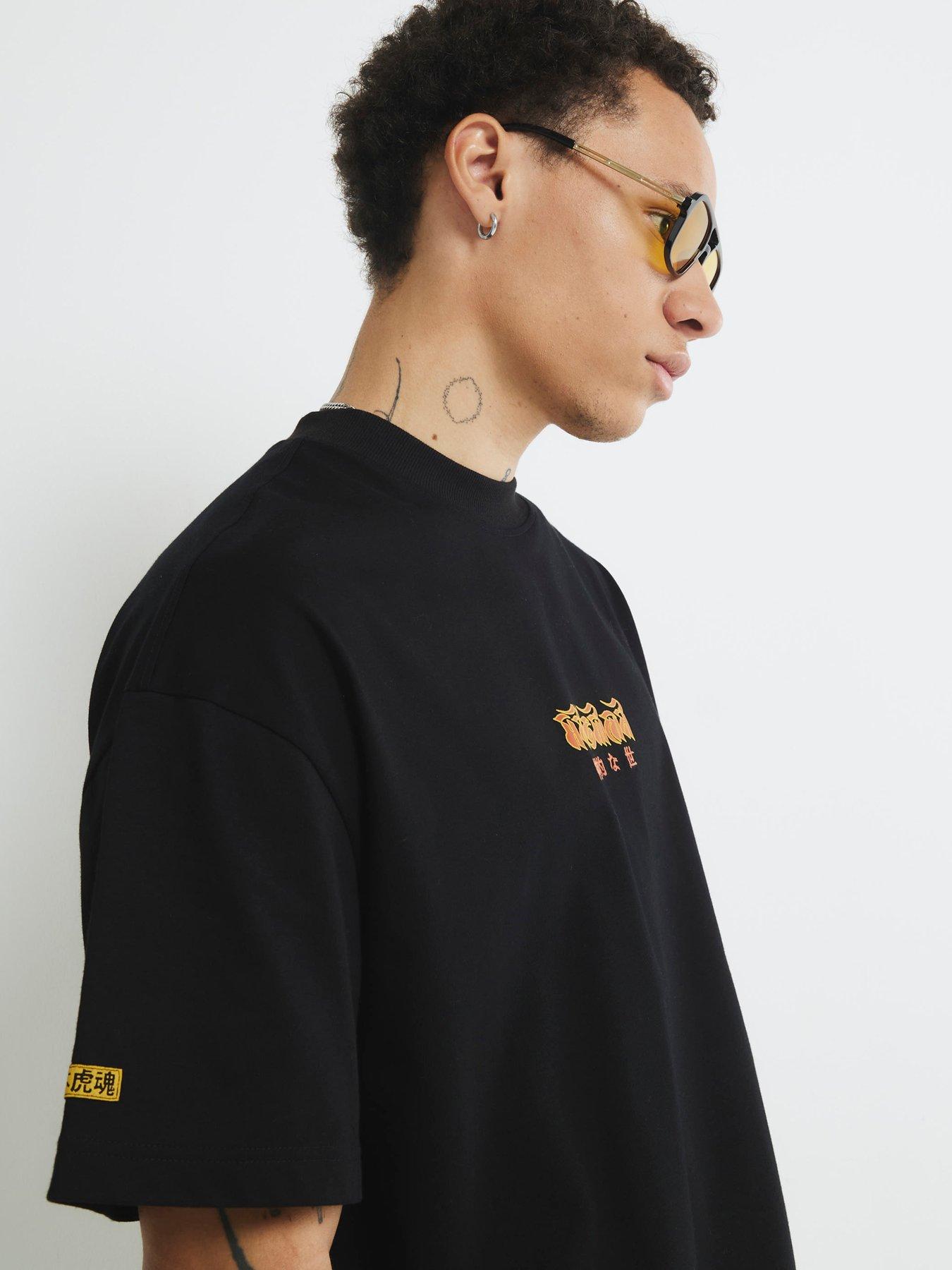 river-island-beasty-embroidered-double-layer-t-shirt-blackoutfit