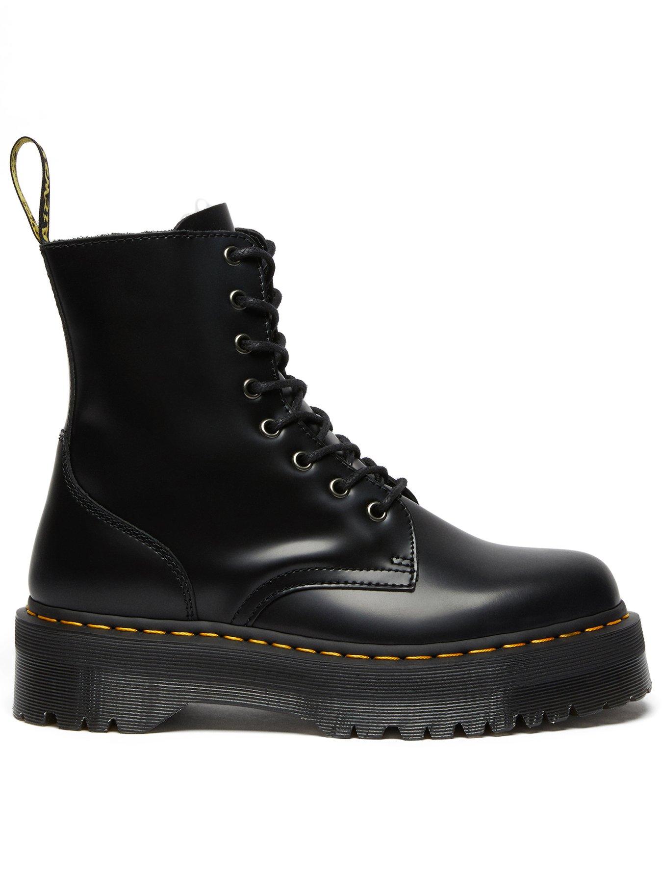 Dr Martens Jadon 8 Eye Boot Polished Smooth - Black