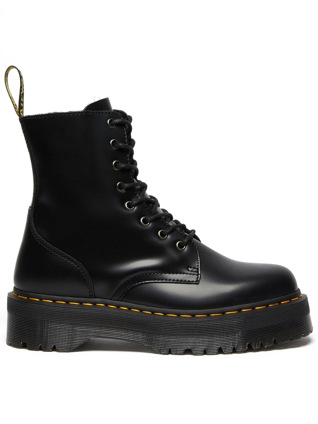 Image 2 of 7 of Dr Martens Jadon 8 Eye Boot Polished Smooth - Black