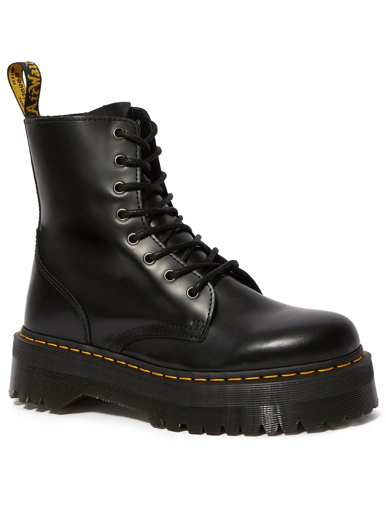 Image 3 of 7 of Dr Martens Jadon 8 Eye Boot Polished Smooth - Black