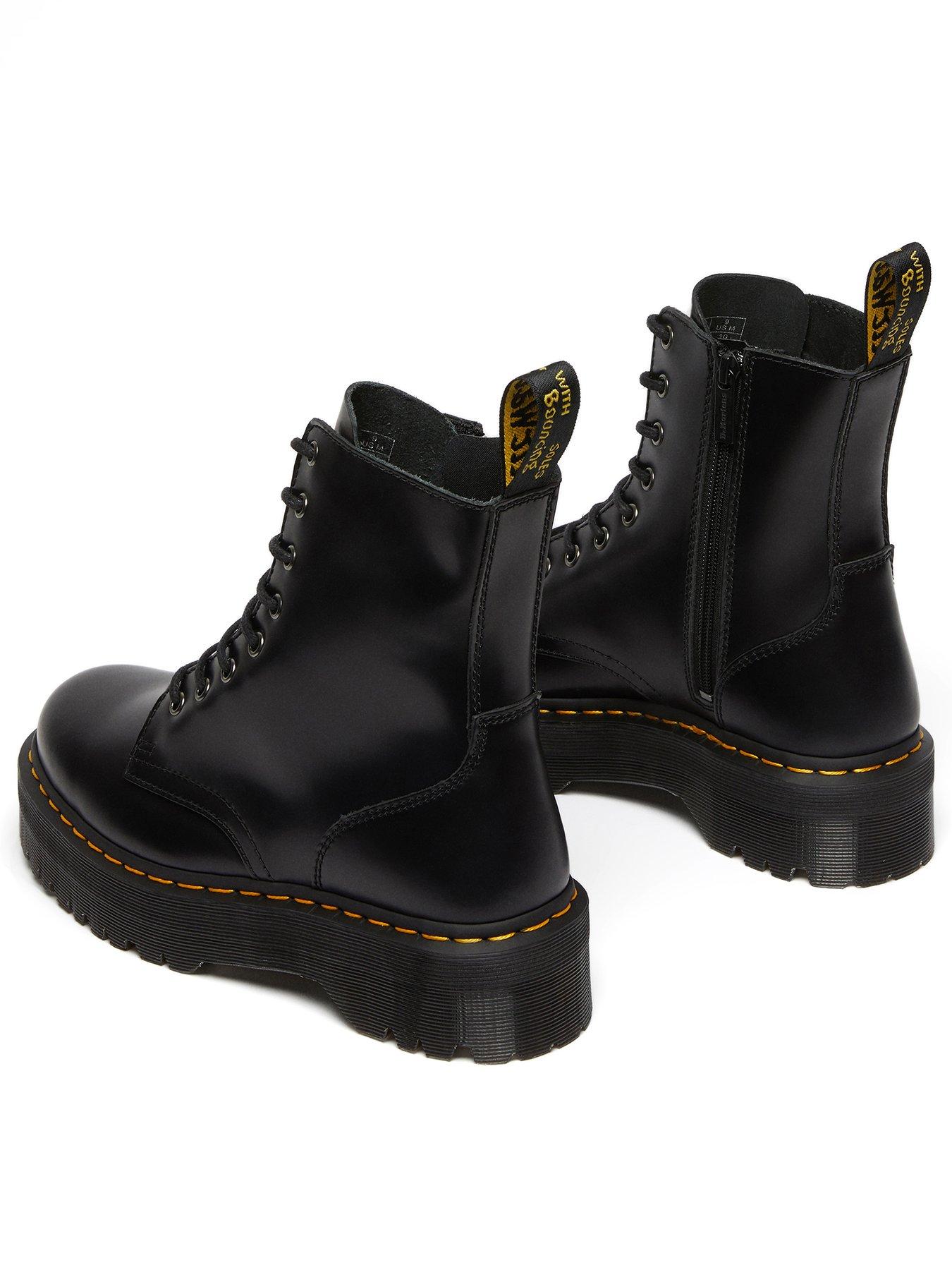 Image 4 of 7 of Dr Martens Jadon 8 Eye Boot Polished Smooth - Black