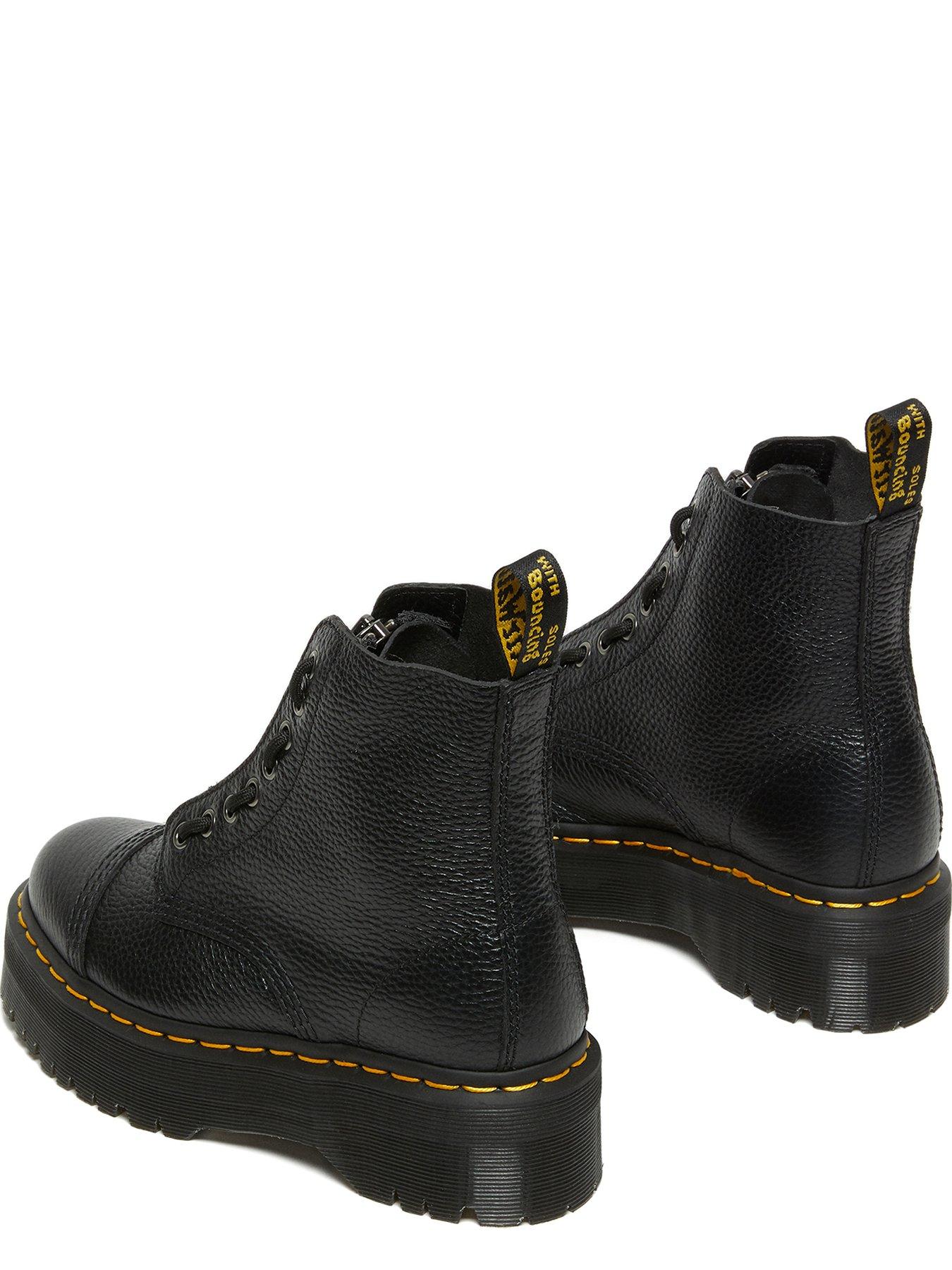 Image 4 of 7 of Dr Martens Sinclair Soft Leather Platform Boots - Black