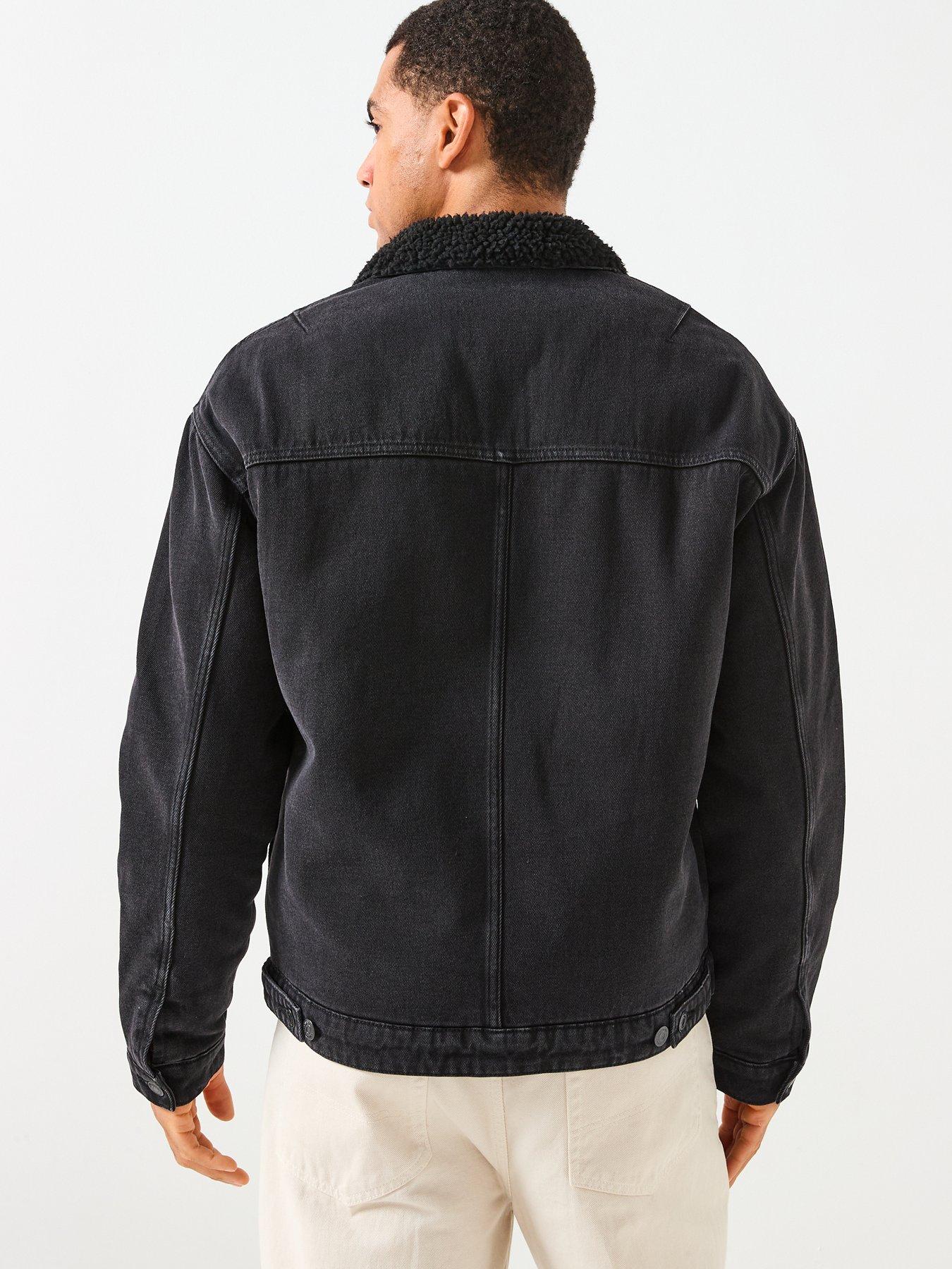 only-sons-wilson-sherpa-denim-jacket-blackstillFront