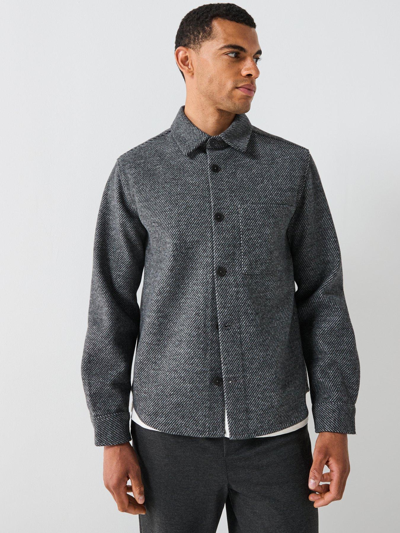 Image 1 of 6 of ONLY & SONS Micah Twill Overshirt - Grey