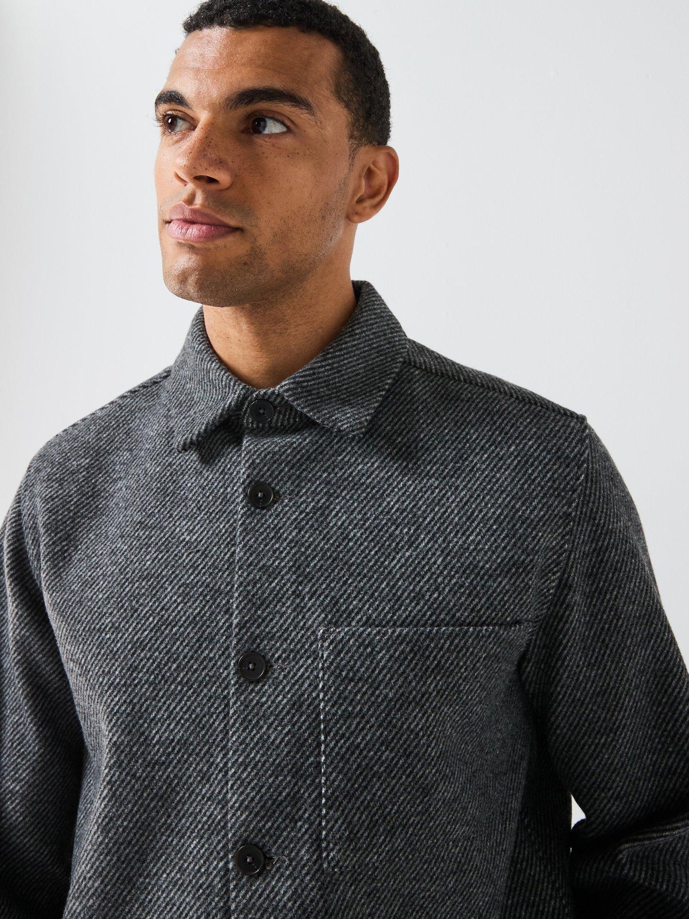 Image 4 of 6 of ONLY & SONS Micah Twill Overshirt - Grey