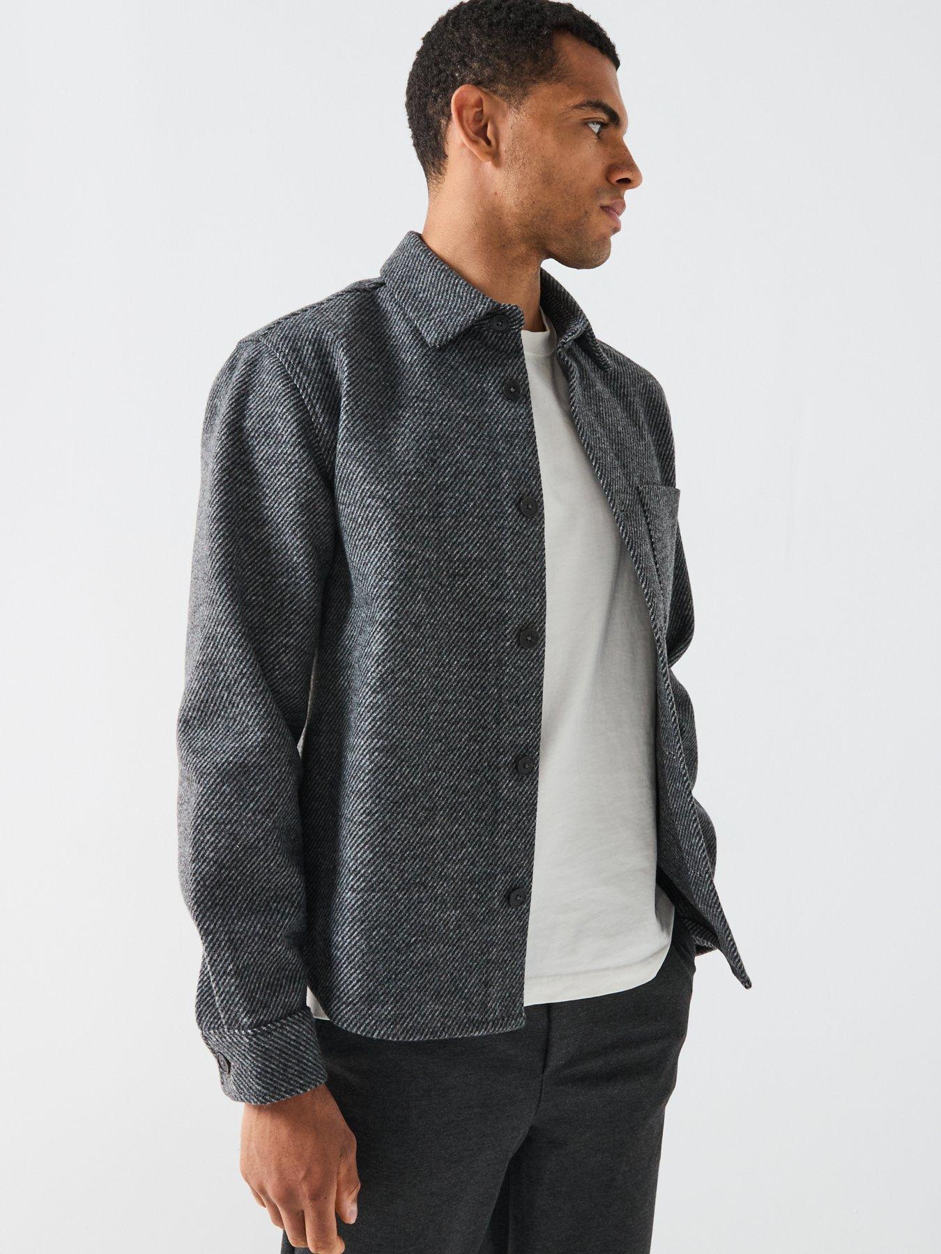 Image 5 of 6 of ONLY & SONS Micah Twill Overshirt - Grey
