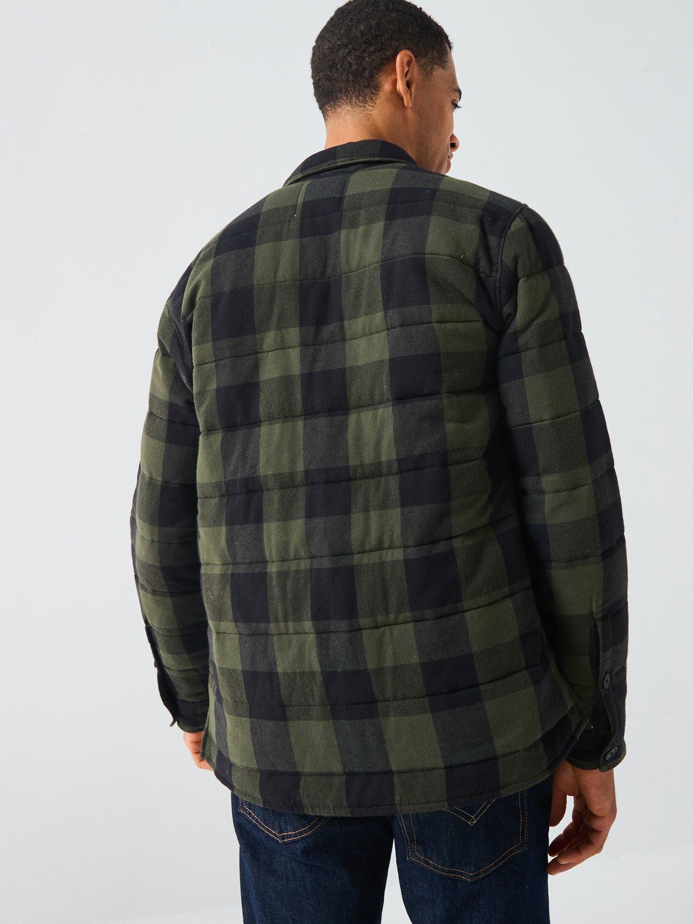 only-sons-gudmund-checked-shacket-greenstillFront