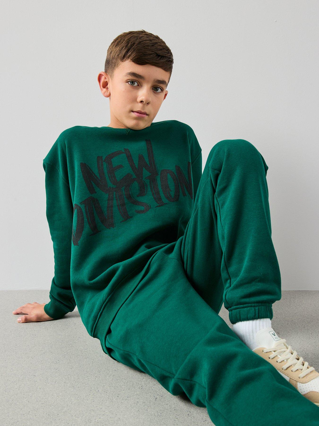 Image 5 of 6 of The Very Collection Back Print Crew Neck Sweat Set - Blue