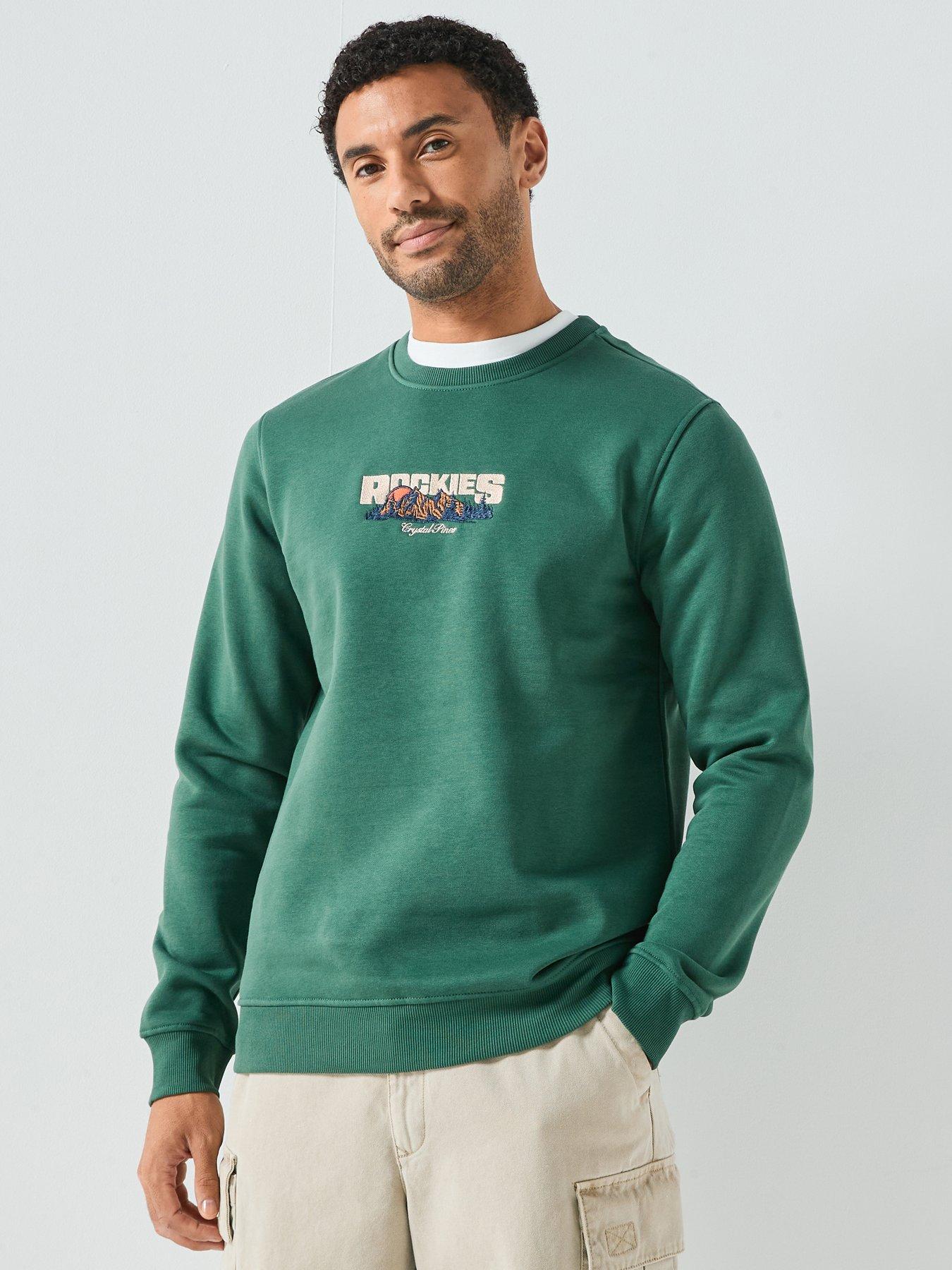 only-sons-connor-simple-life-crew-sweat-green
