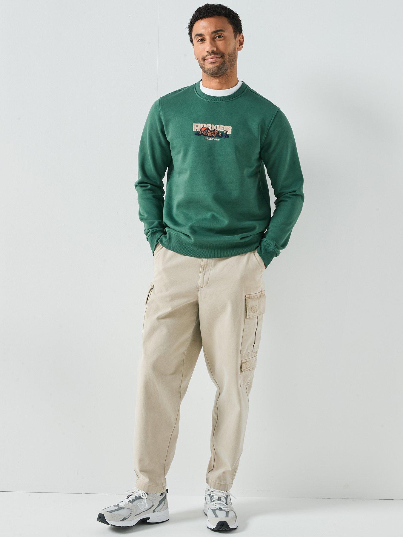 only-sons-connor-simple-life-crew-sweat-greenback