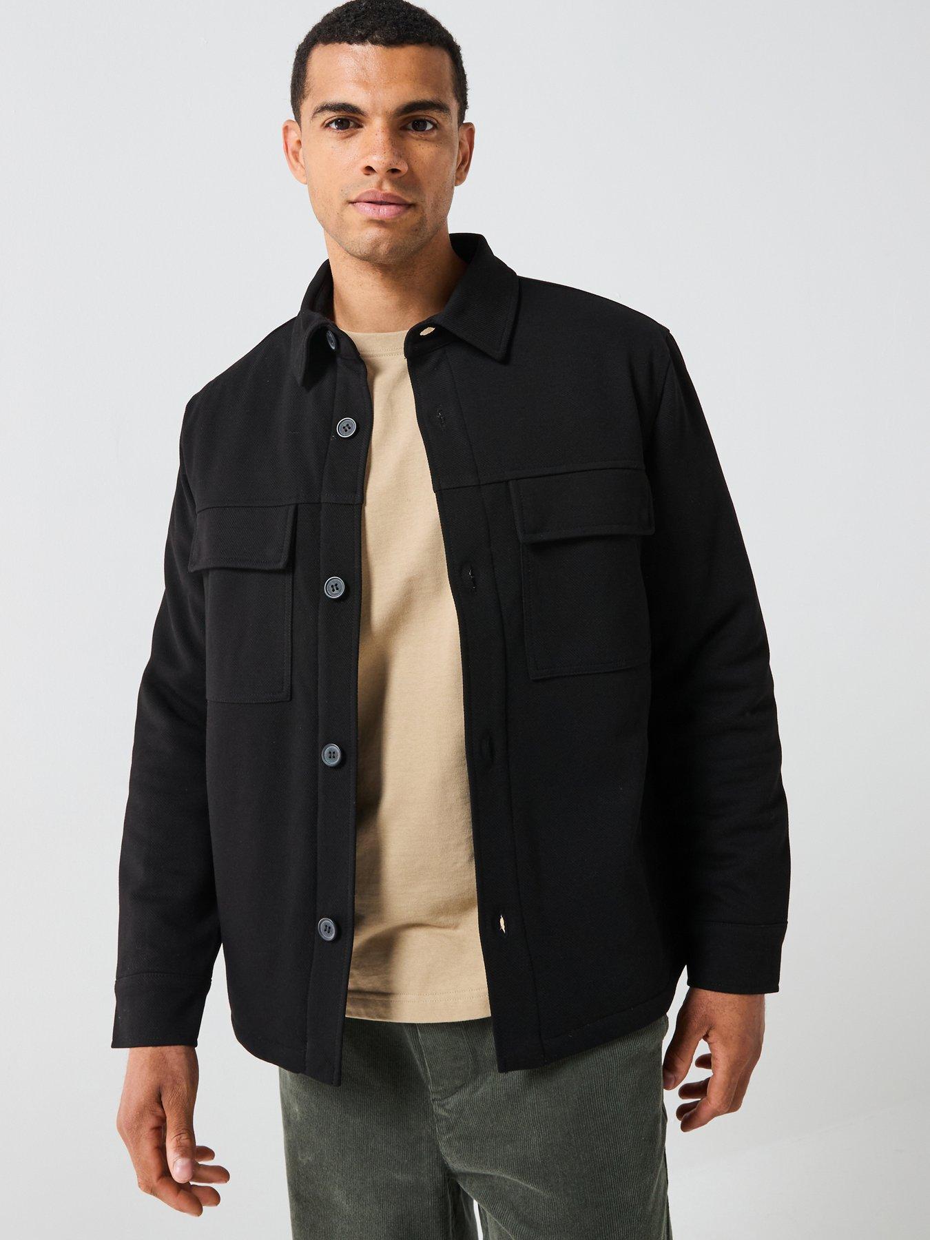 only-sons-kodyl-sweat-shacket-blackfront