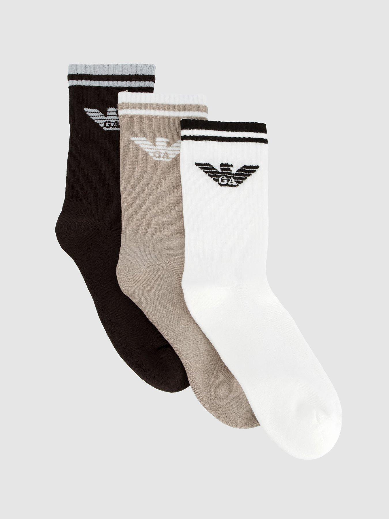 Emporio Armani Bodywear 3 Pack Crew Socks - Multi