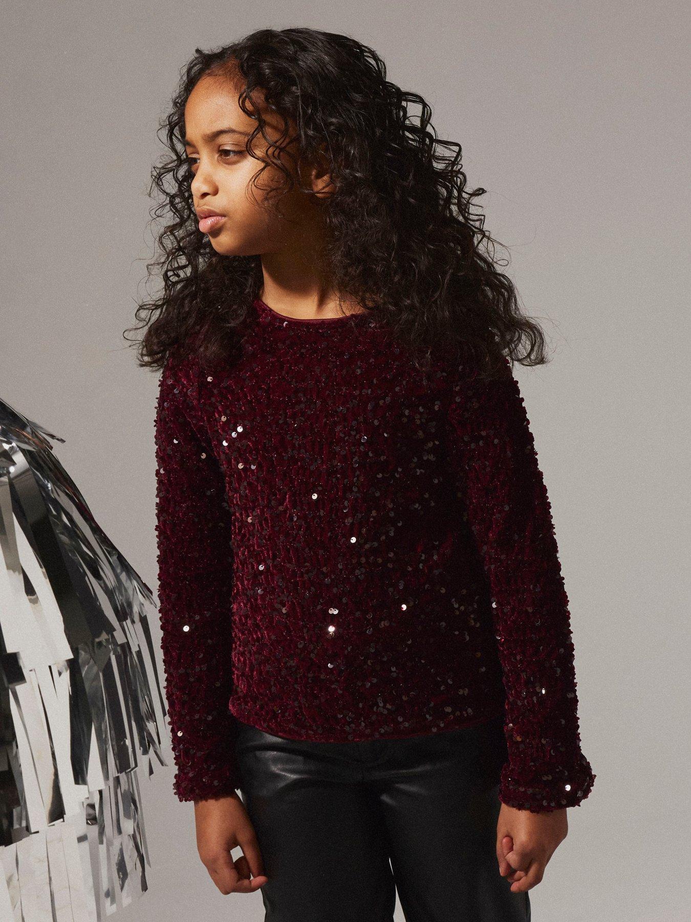 name-it-girls-bow-back-sequin-long-sleeve-top-dark-red