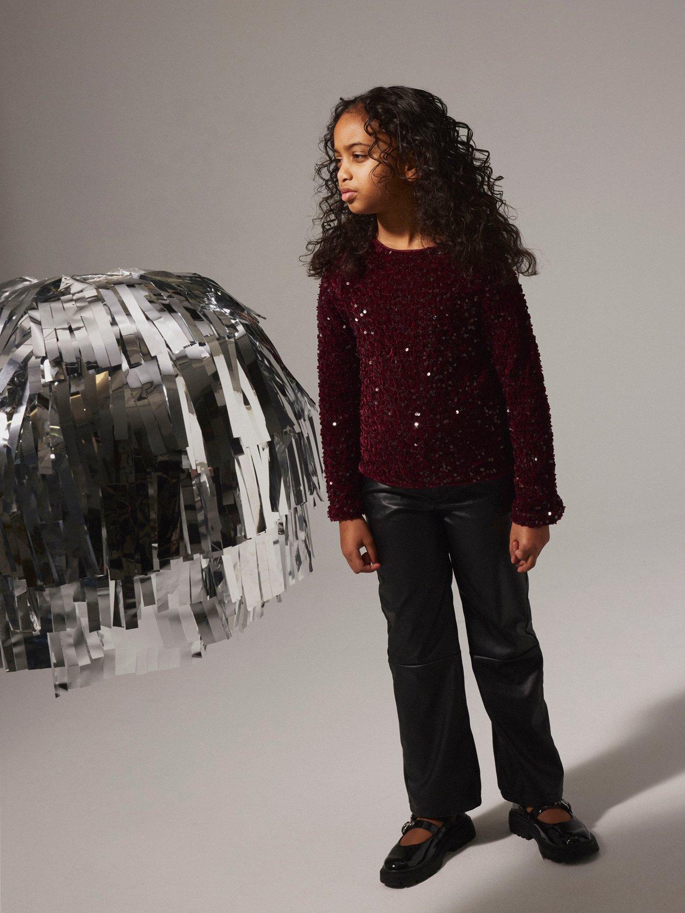 name-it-girls-bow-back-sequin-long-sleeve-top-dark-reddetail