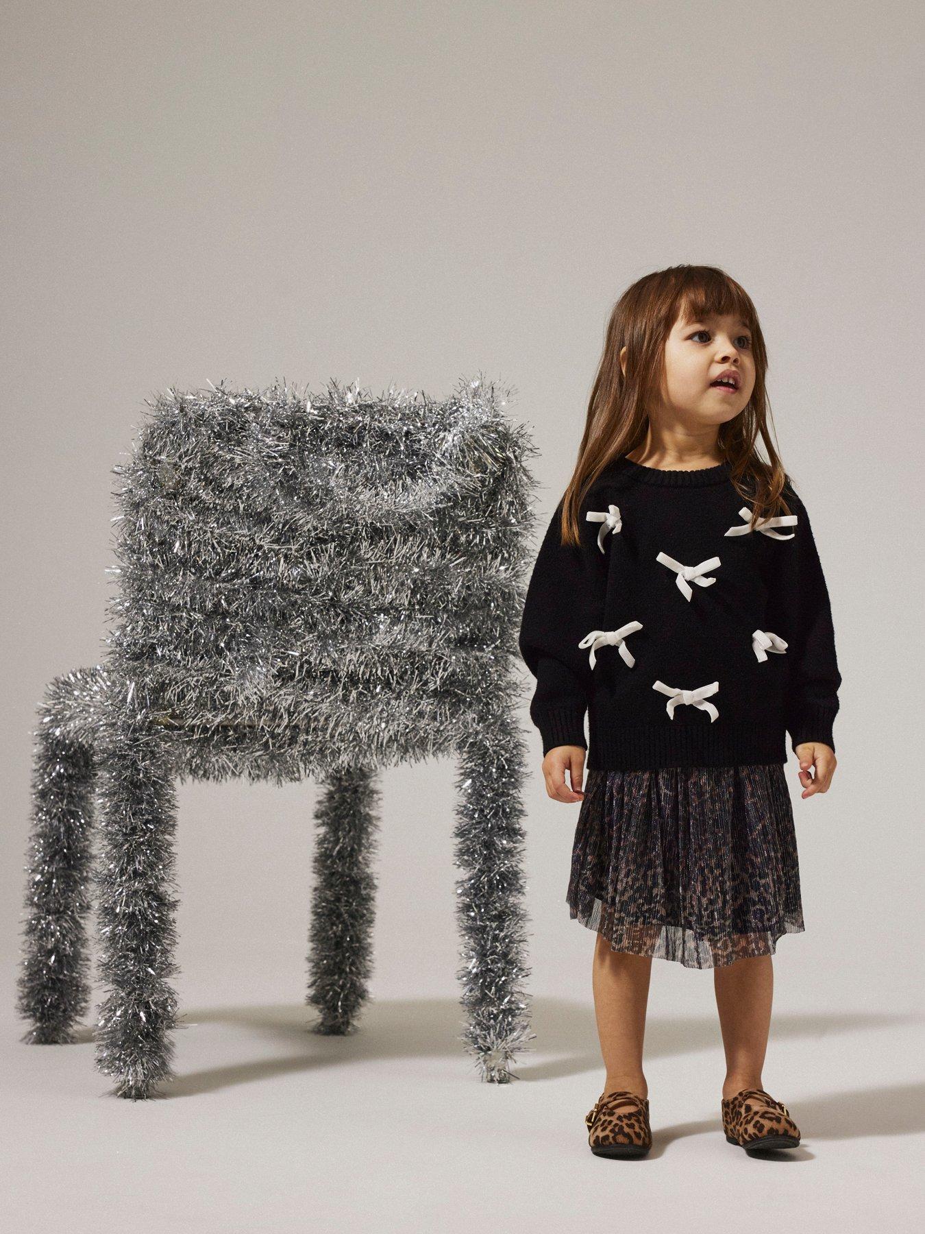 name-it-mini-girls-3d-bow-knitted-jumper-black