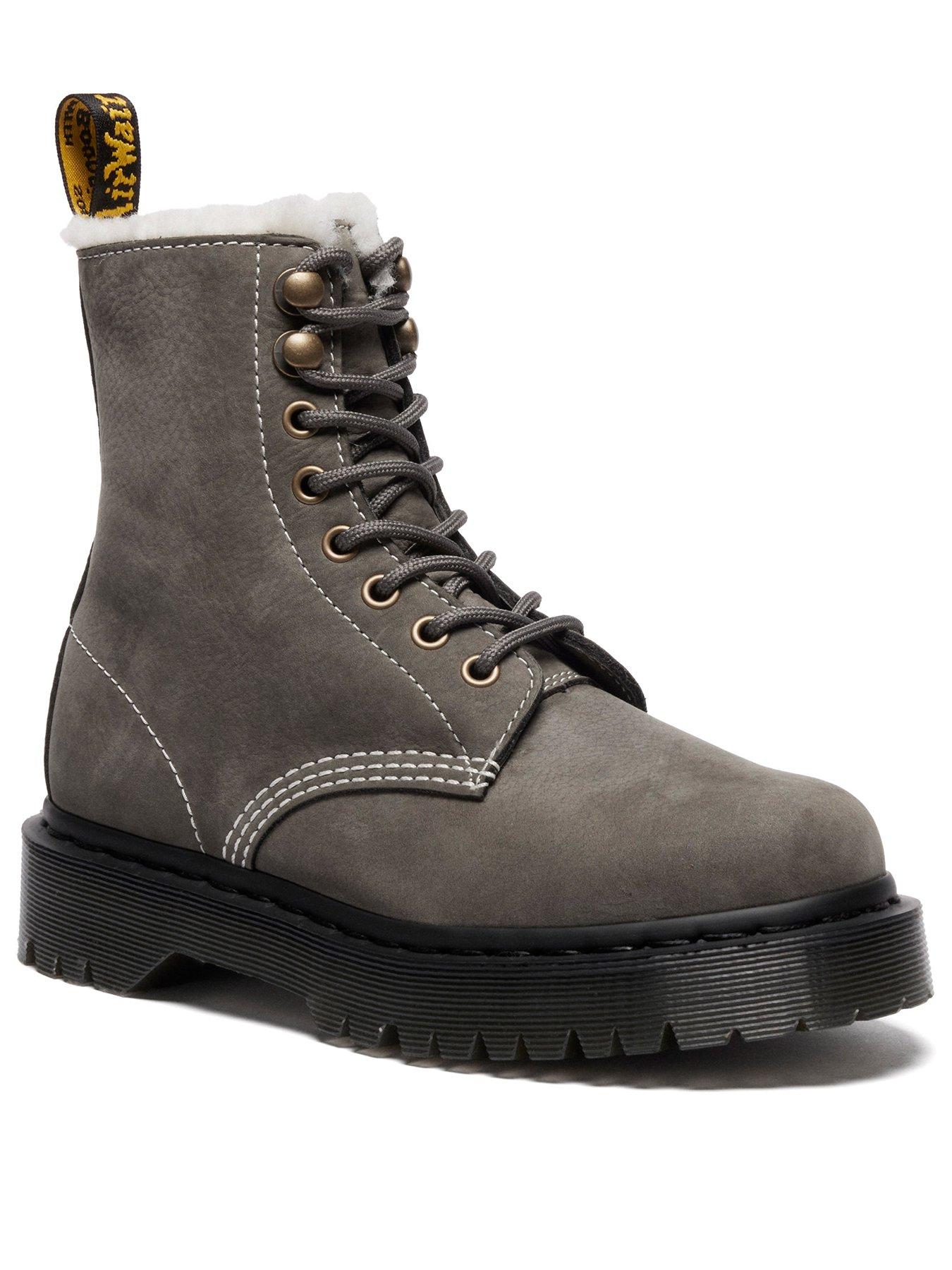 dr-martens-1460-pascal-bex-8-eye-boot-gunmetal-milled-nubuck-greystillFront
