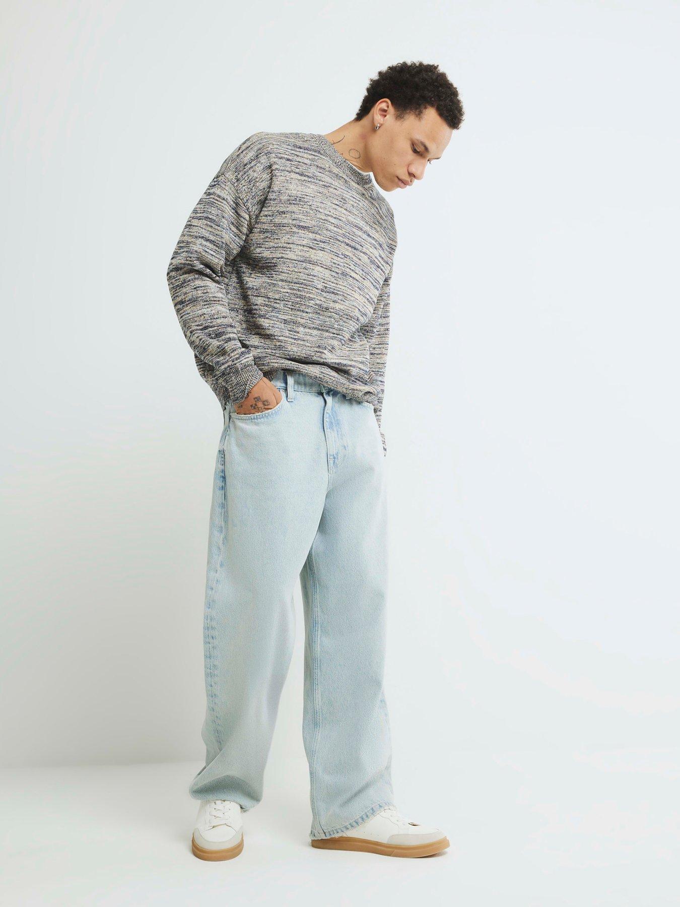 river-island-twist-crew-neck-knitted-jumper-navystillFront