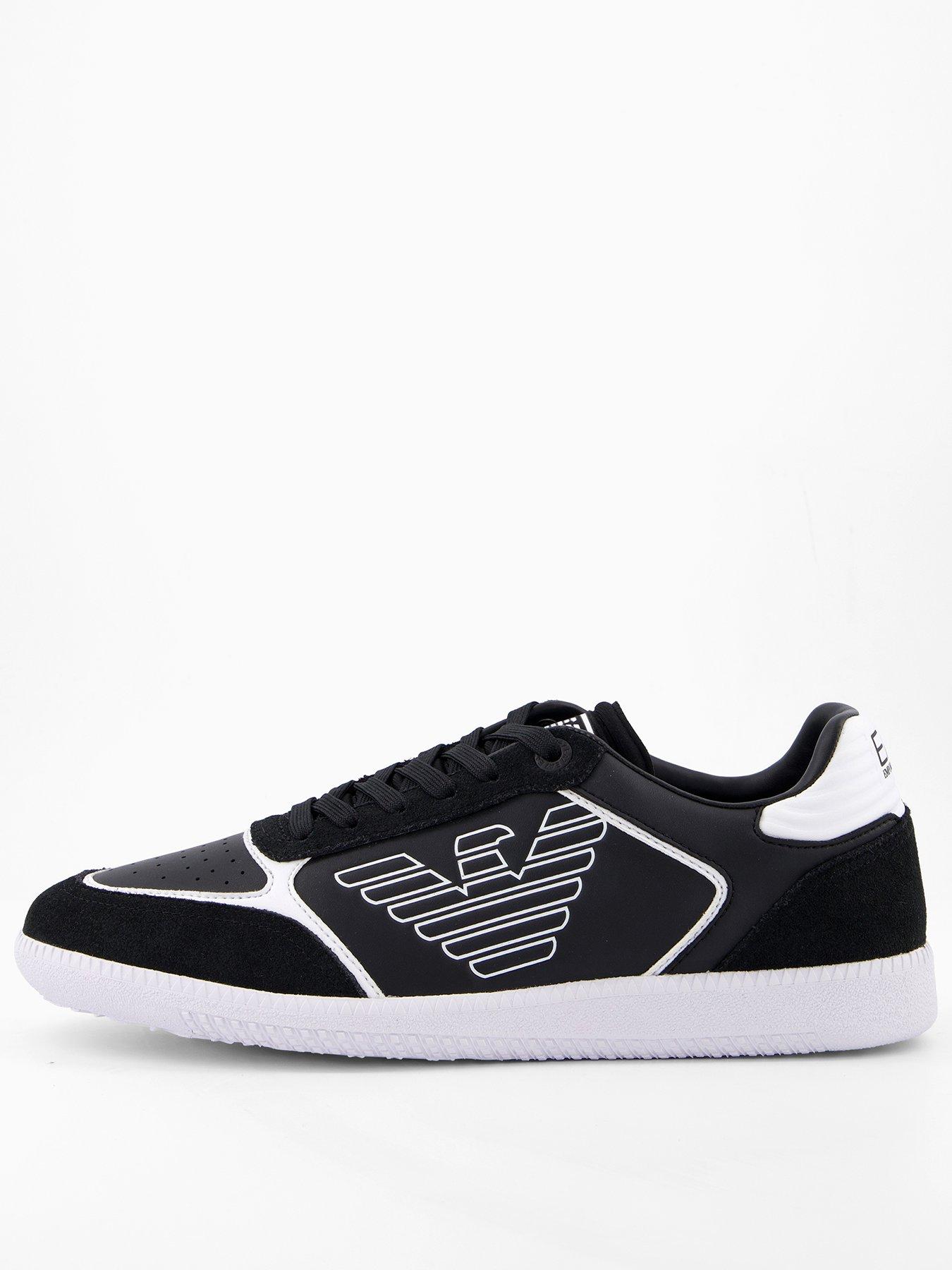 EA7 Emporio Armani New Heritage Suede Cupsole Trainers - Black