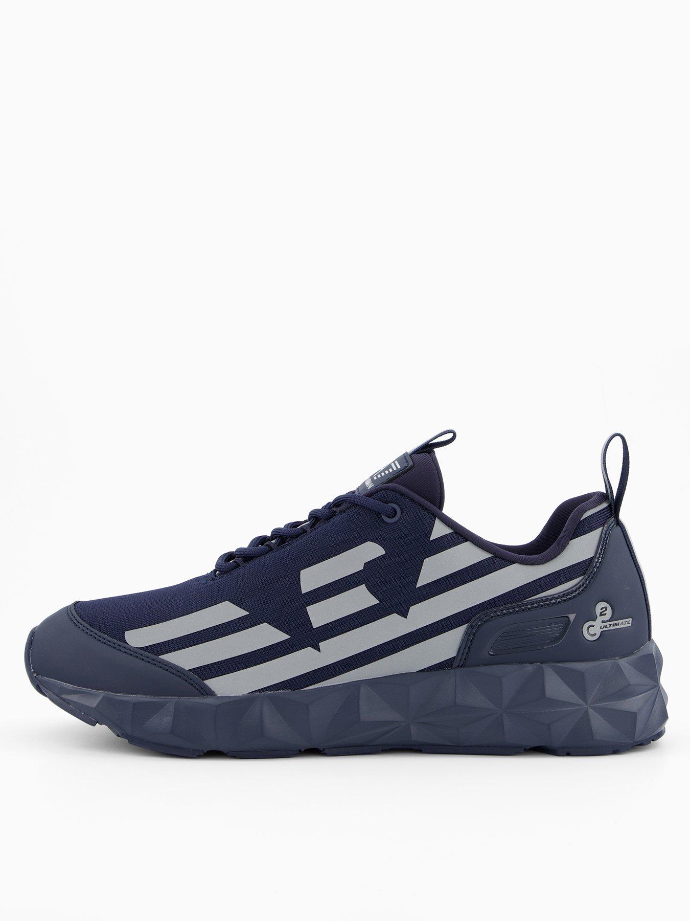Image 1 of 7 of EA7 Emporio Armani Kombat Eagle Logo Trainers - Navy