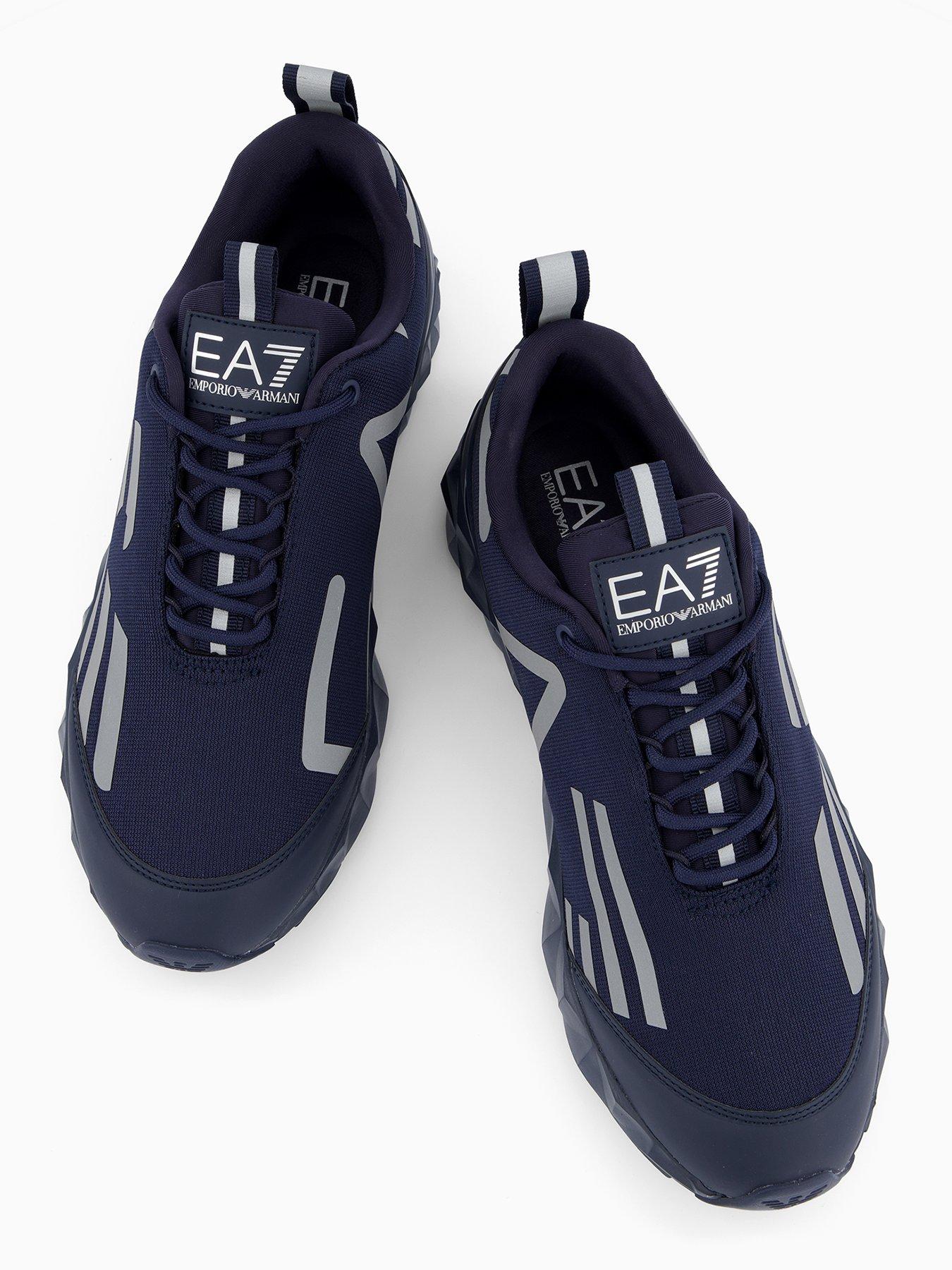 Image 3 of 7 of EA7 Emporio Armani Kombat Eagle Logo Trainers - Navy
