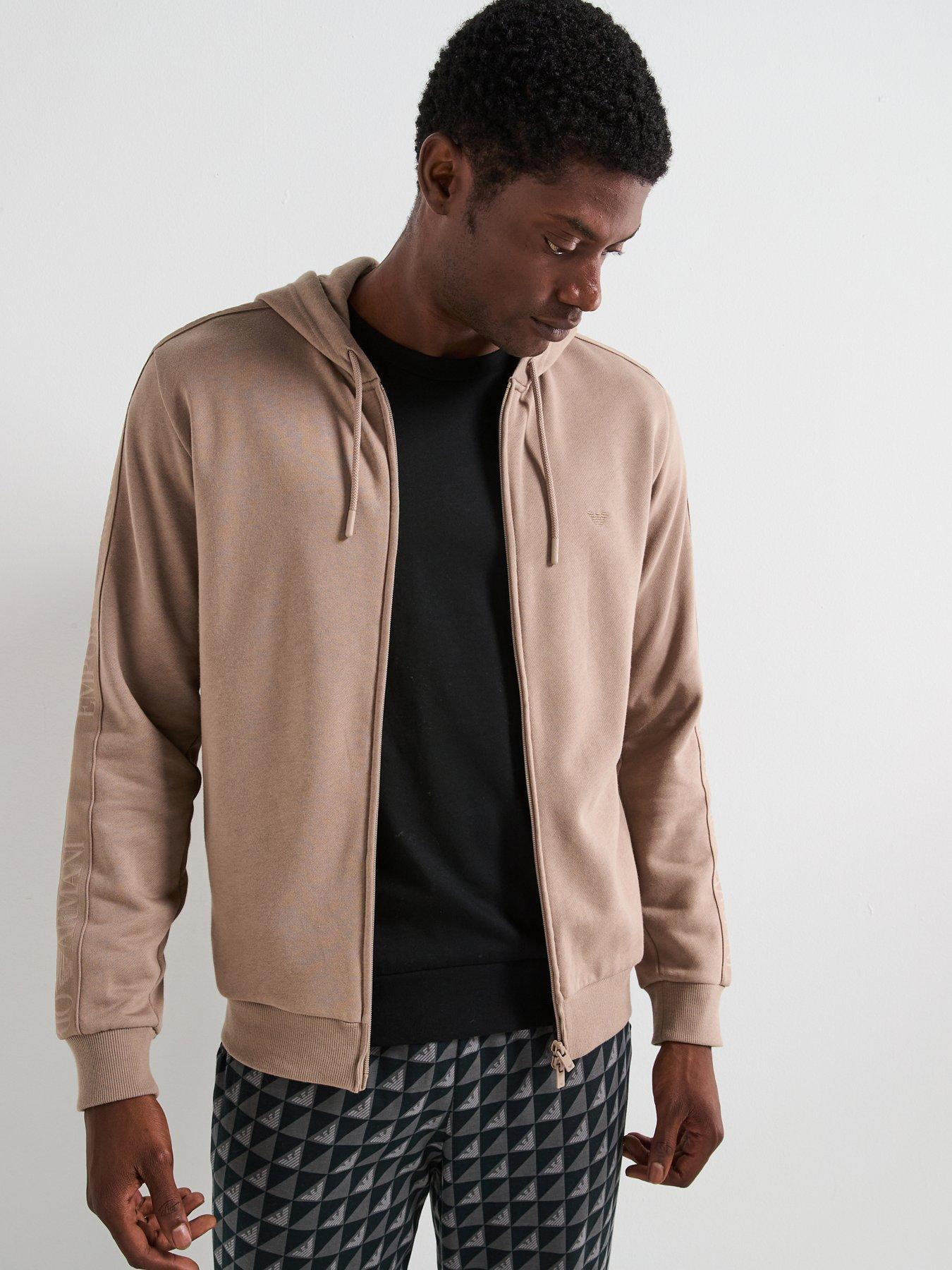 Emporio Armani Bodywear Basic Terry Tape Lounge Shorts - Light Brown