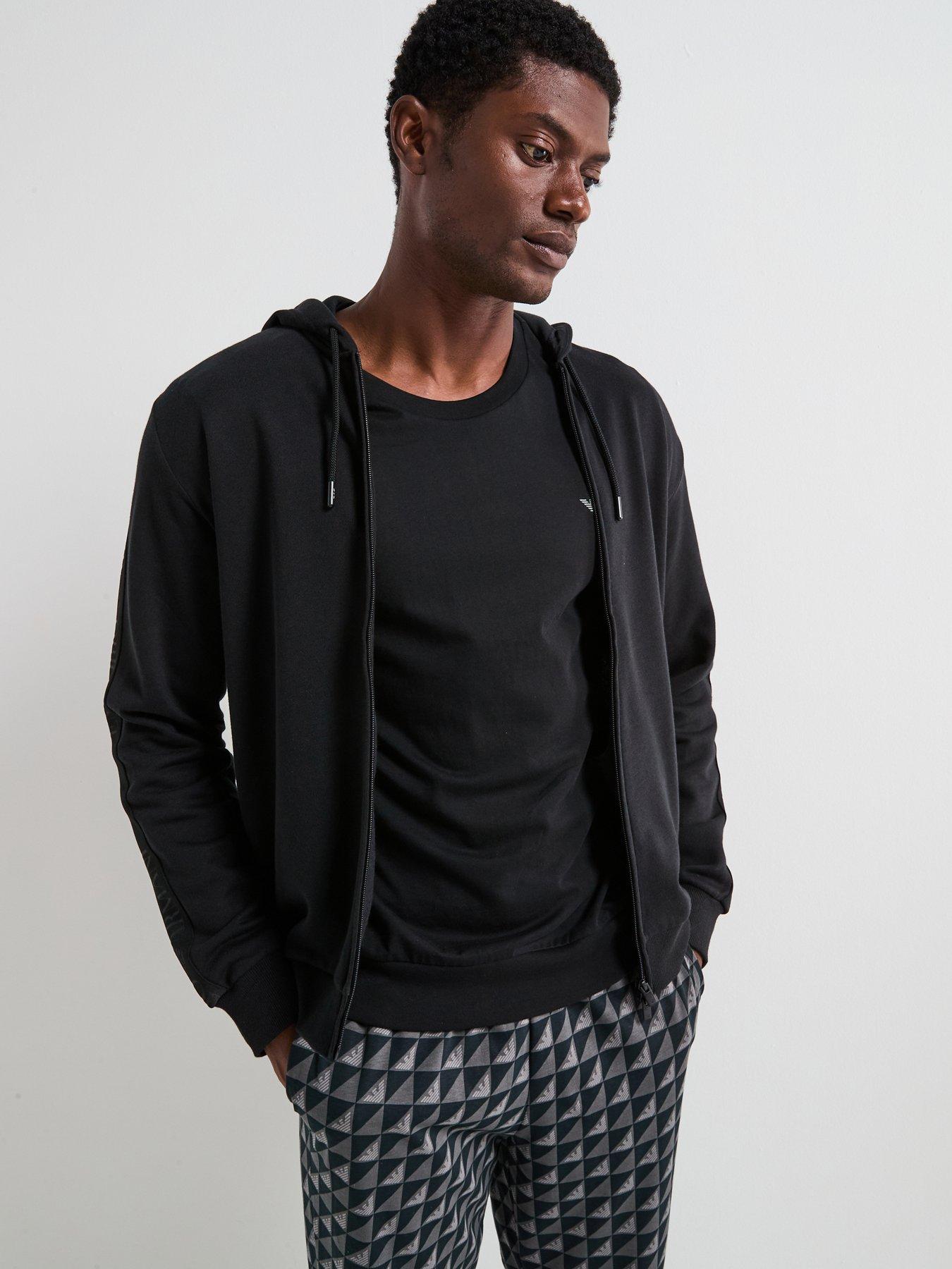 Emporio Armani Bodywear Emporio Armani Bodywear Basic Terry Tape Lounge Shorts - Black