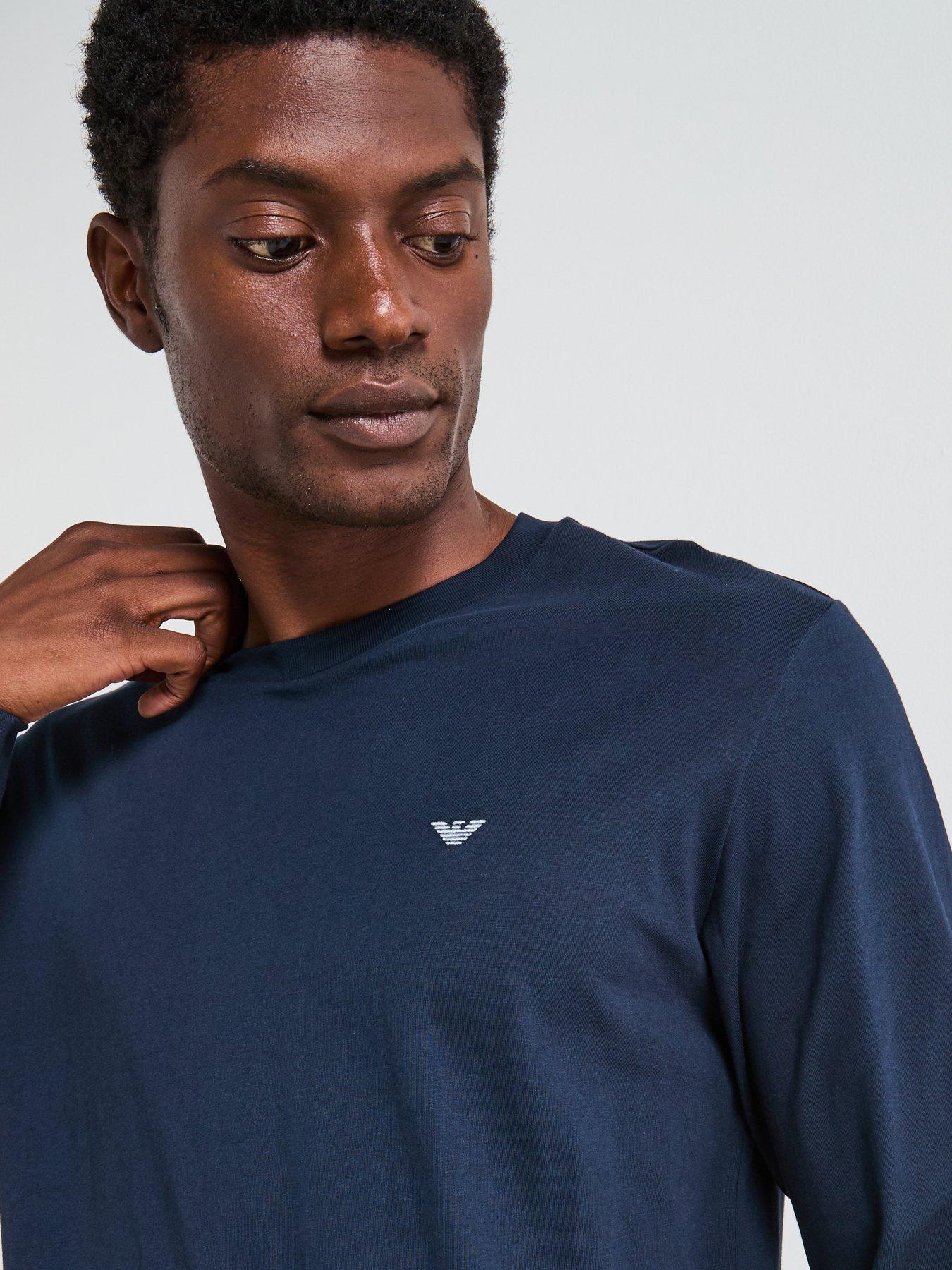 emporio-armani-bodywear-print-plain-jersey-pyjama-set-navydetail