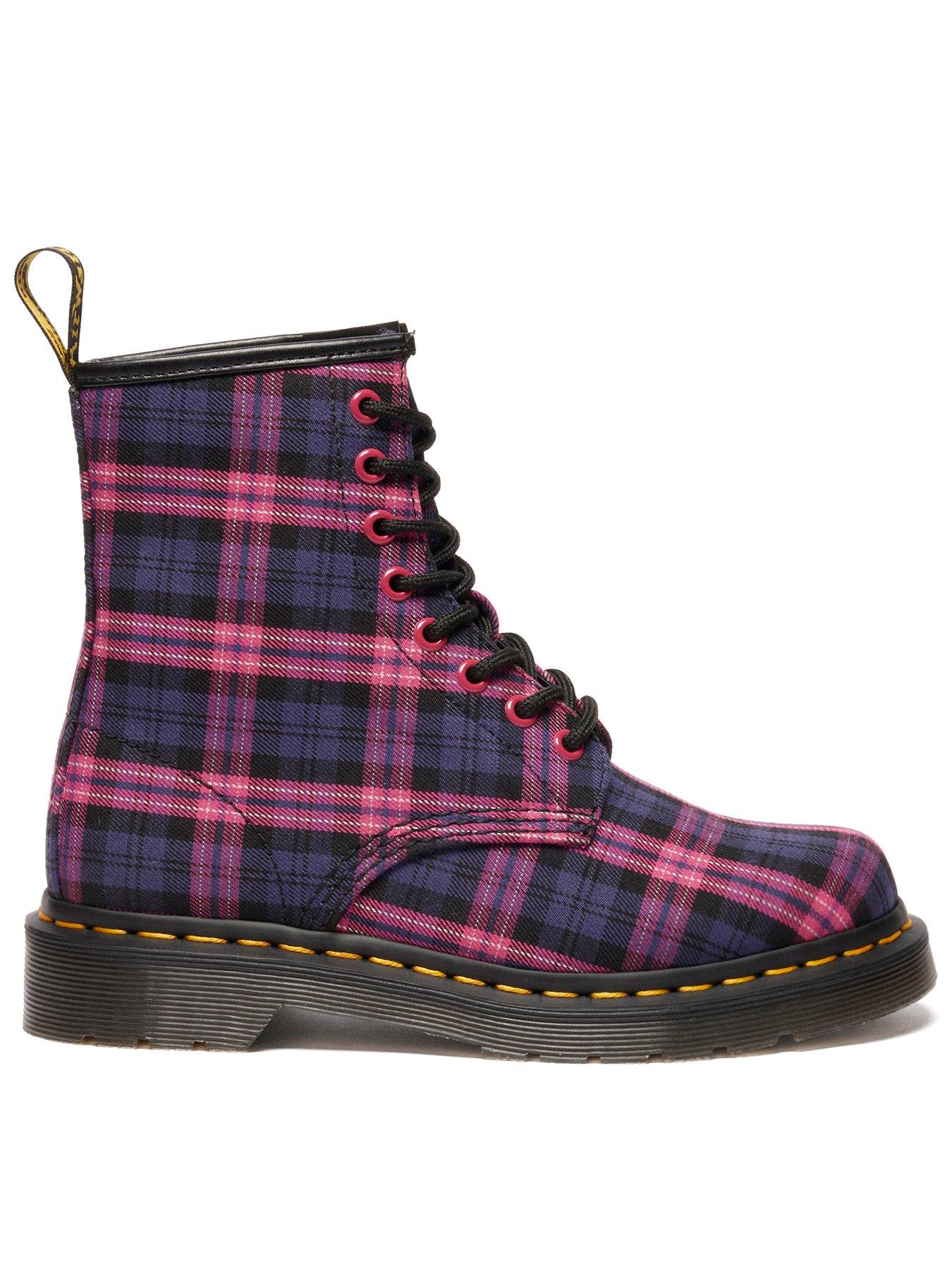 Image 1 of 7 of Dr Martens 1460 8 Eye Boot Pink Tartan - Multi