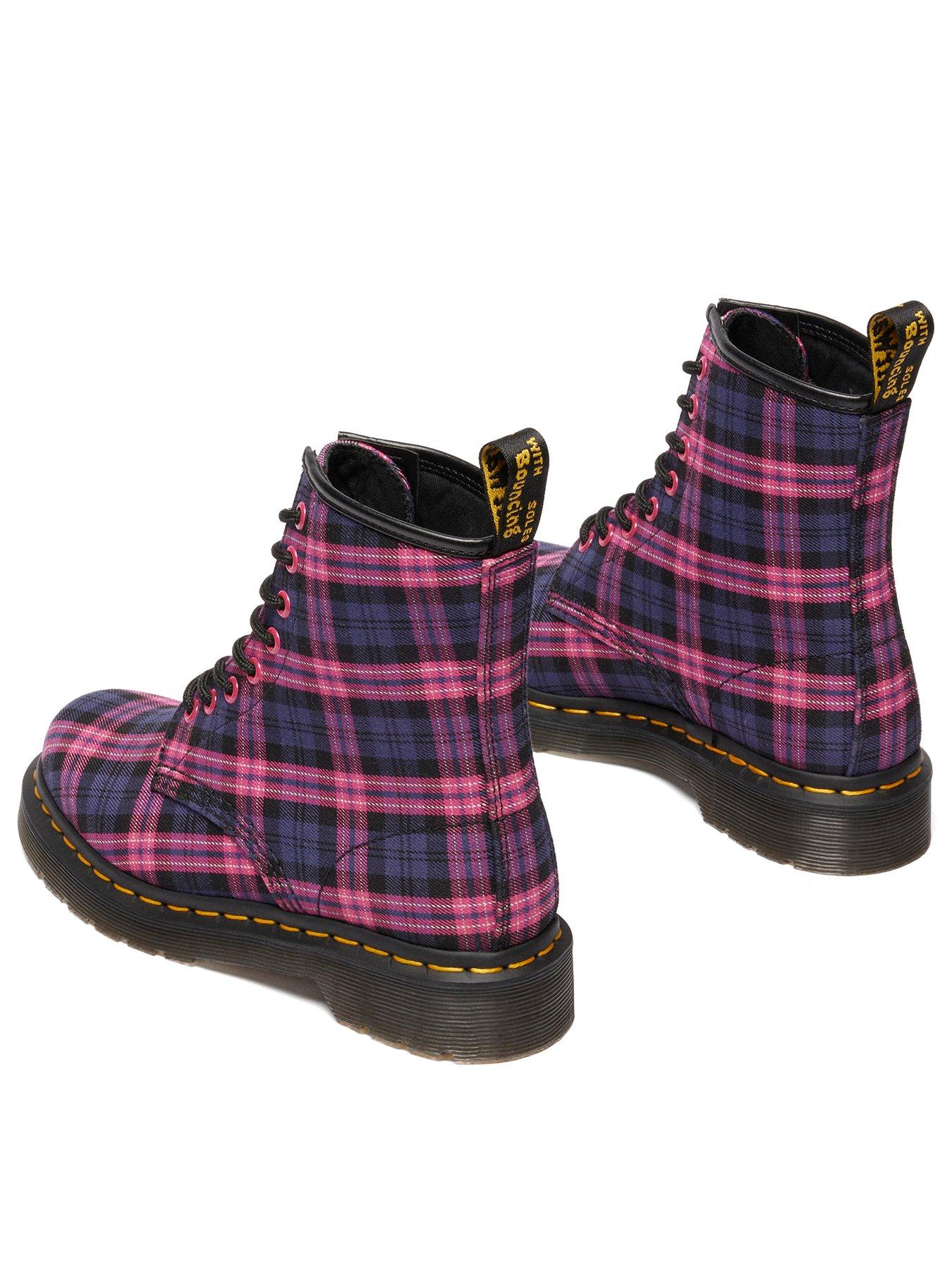 Image 3 of 7 of Dr Martens 1460 8 Eye Boot Pink Tartan - Multi