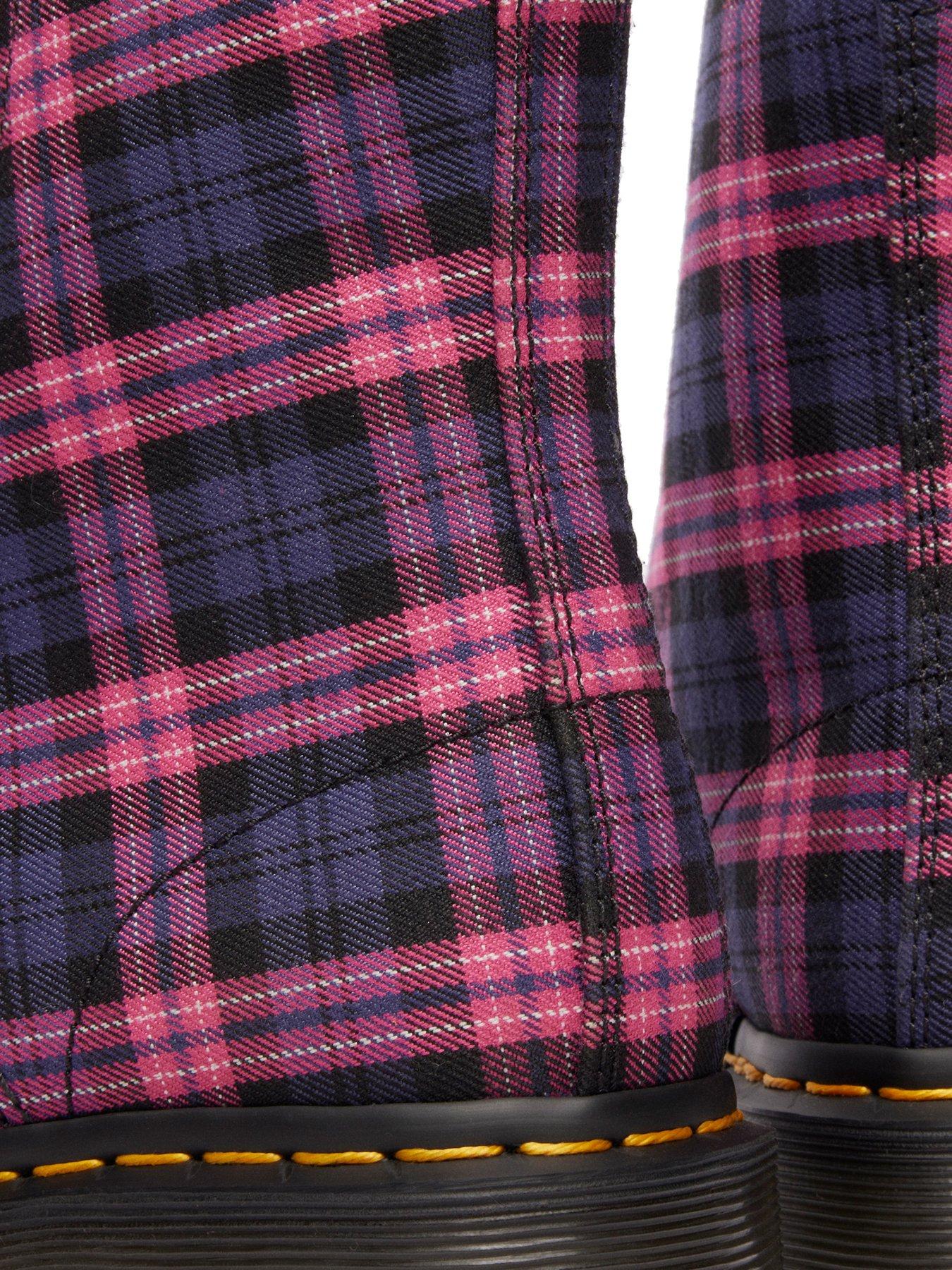 Image 6 of 7 of Dr Martens 1460 8 Eye Boot Pink Tartan - Multi