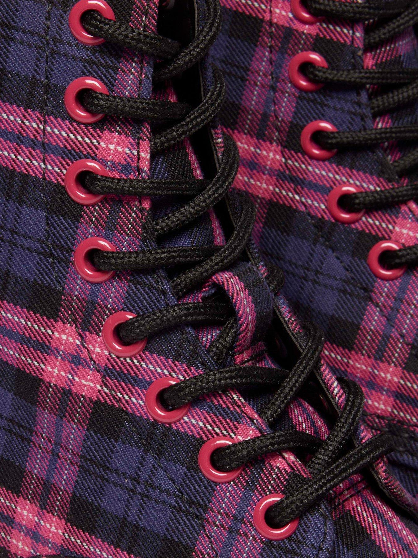 Image 7 of 7 of Dr Martens 1460 8 Eye Boot Pink Tartan - Multi