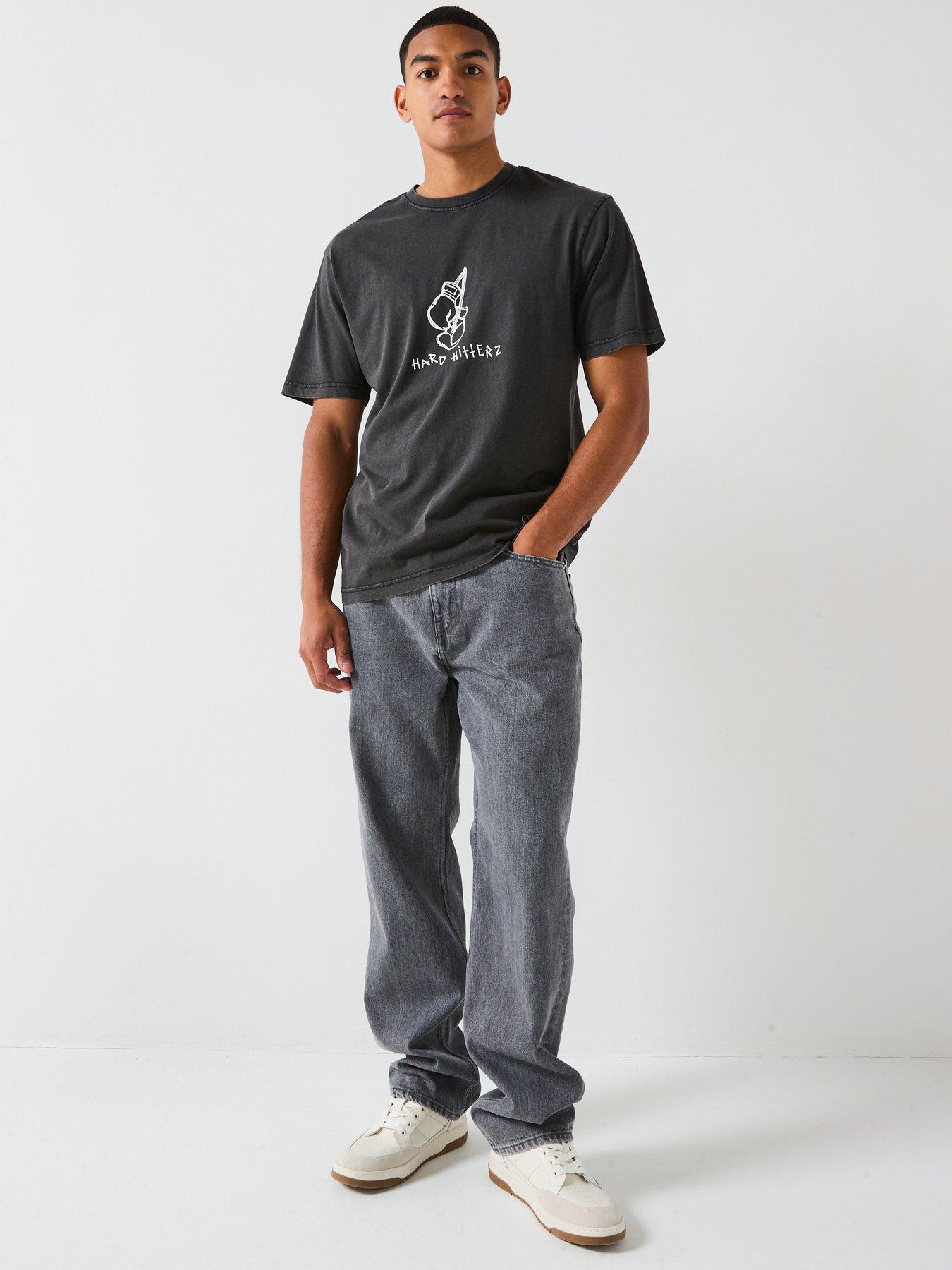 Image 4 of 5 of ONLY & SONS Edge Straight Fit Jeans - Grey