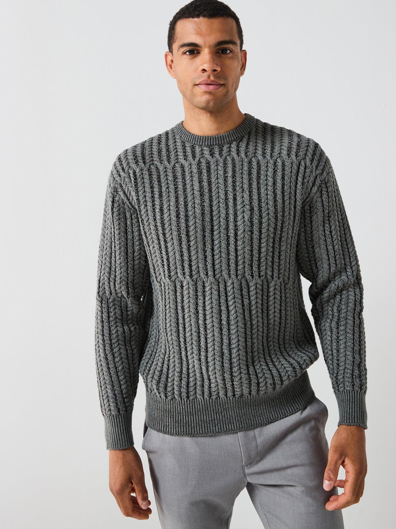 only-sons-relaxed-fit-cable-crew-neck-knitted-jumper-dark-grey