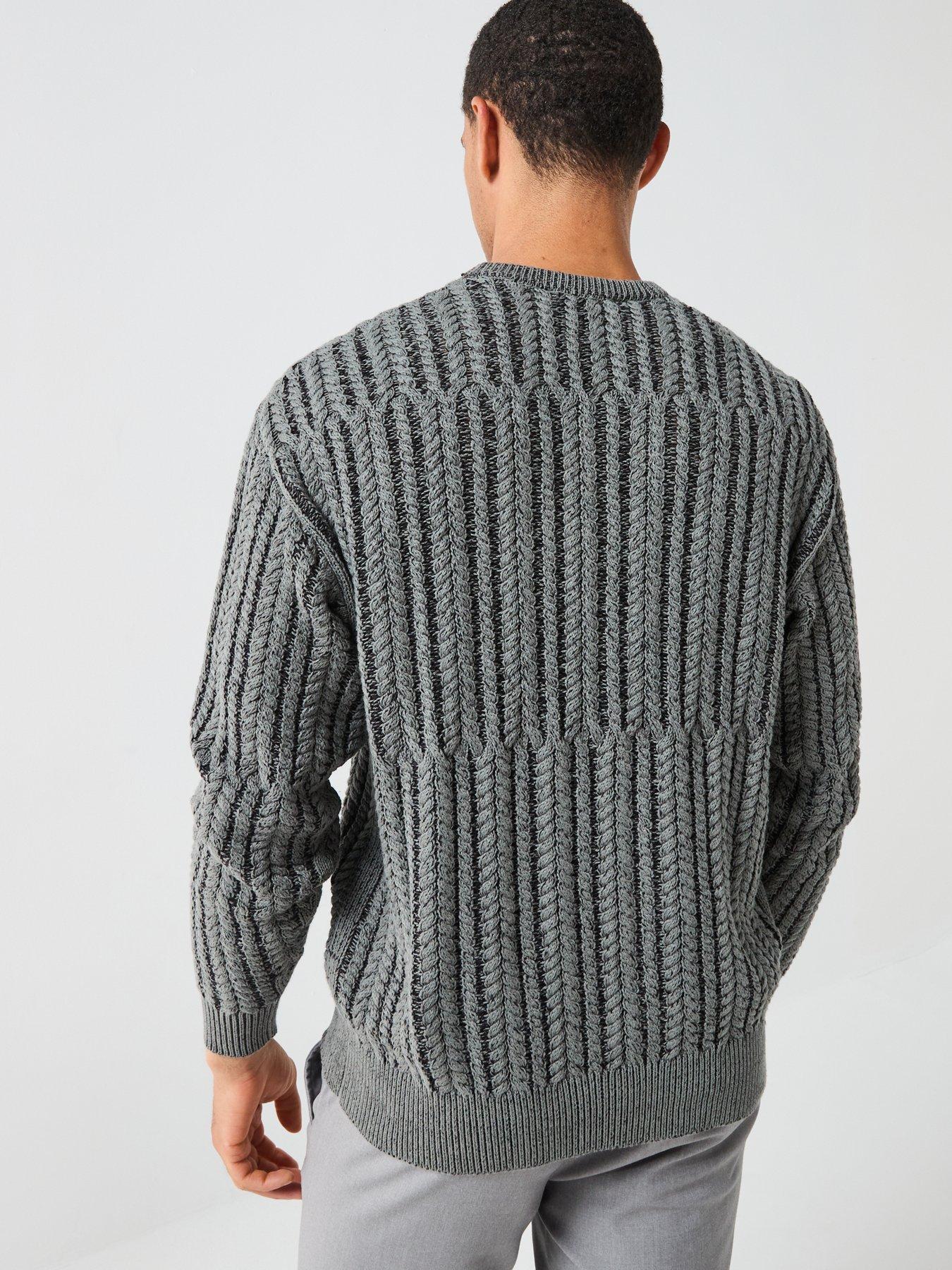 only-sons-relaxed-fit-cable-crew-neck-knitted-jumper-dark-greystillFront