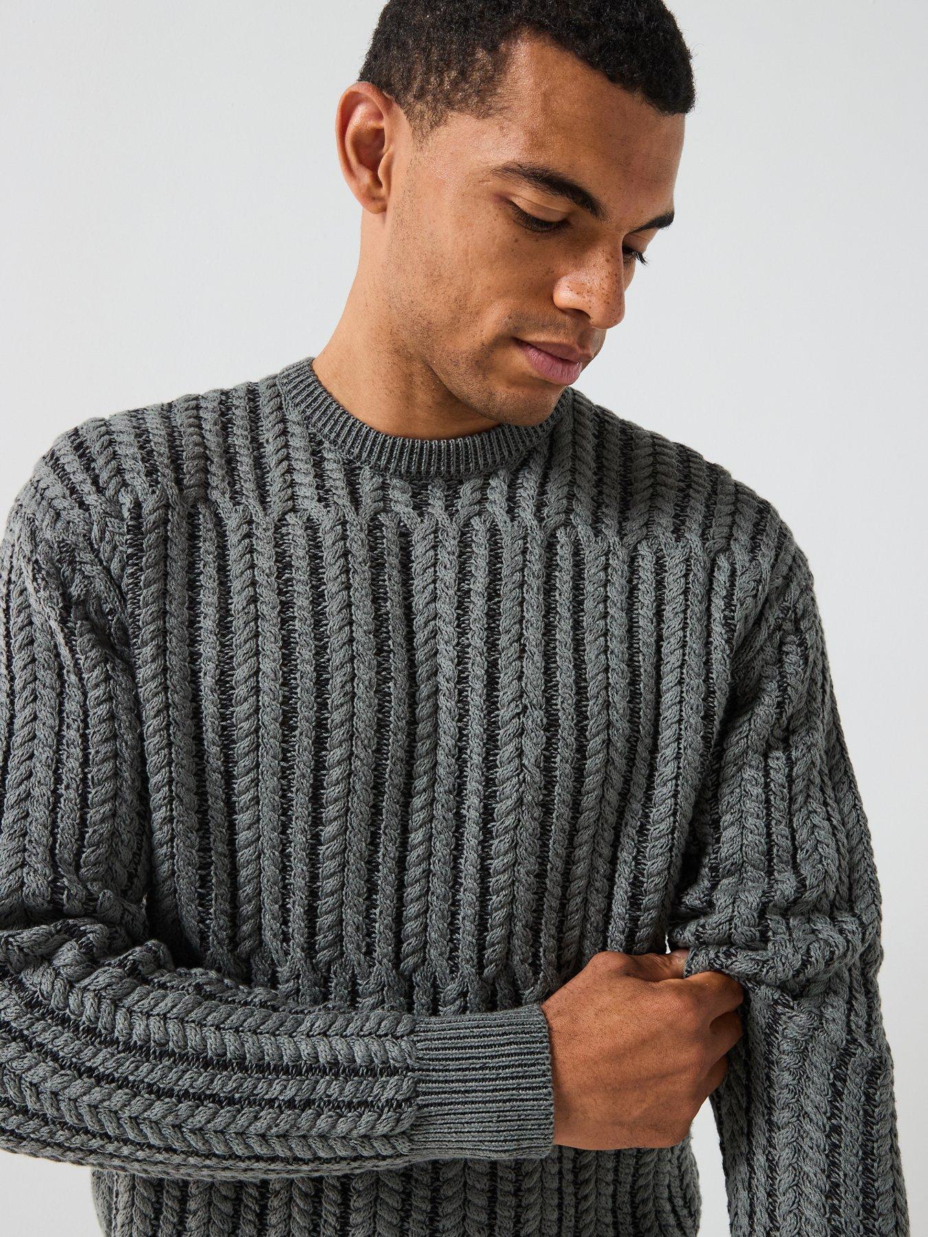 only-sons-relaxed-fit-cable-crew-neck-knitted-jumper-dark-greyoutfit