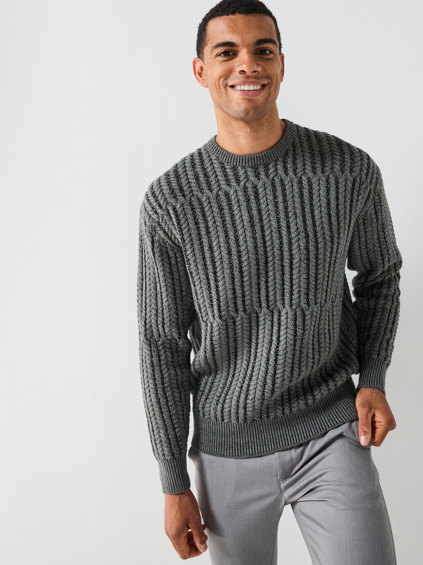 only-sons-relaxed-fit-cable-crew-neck-knitted-jumper-dark-greydetail