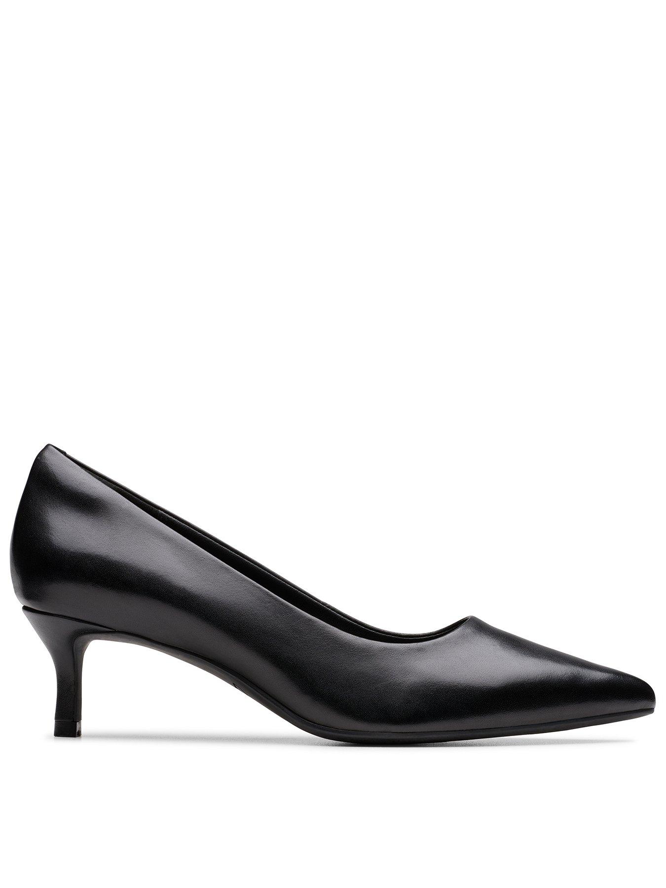 Clarks Wide Fit Zarey Court Shoes - Black