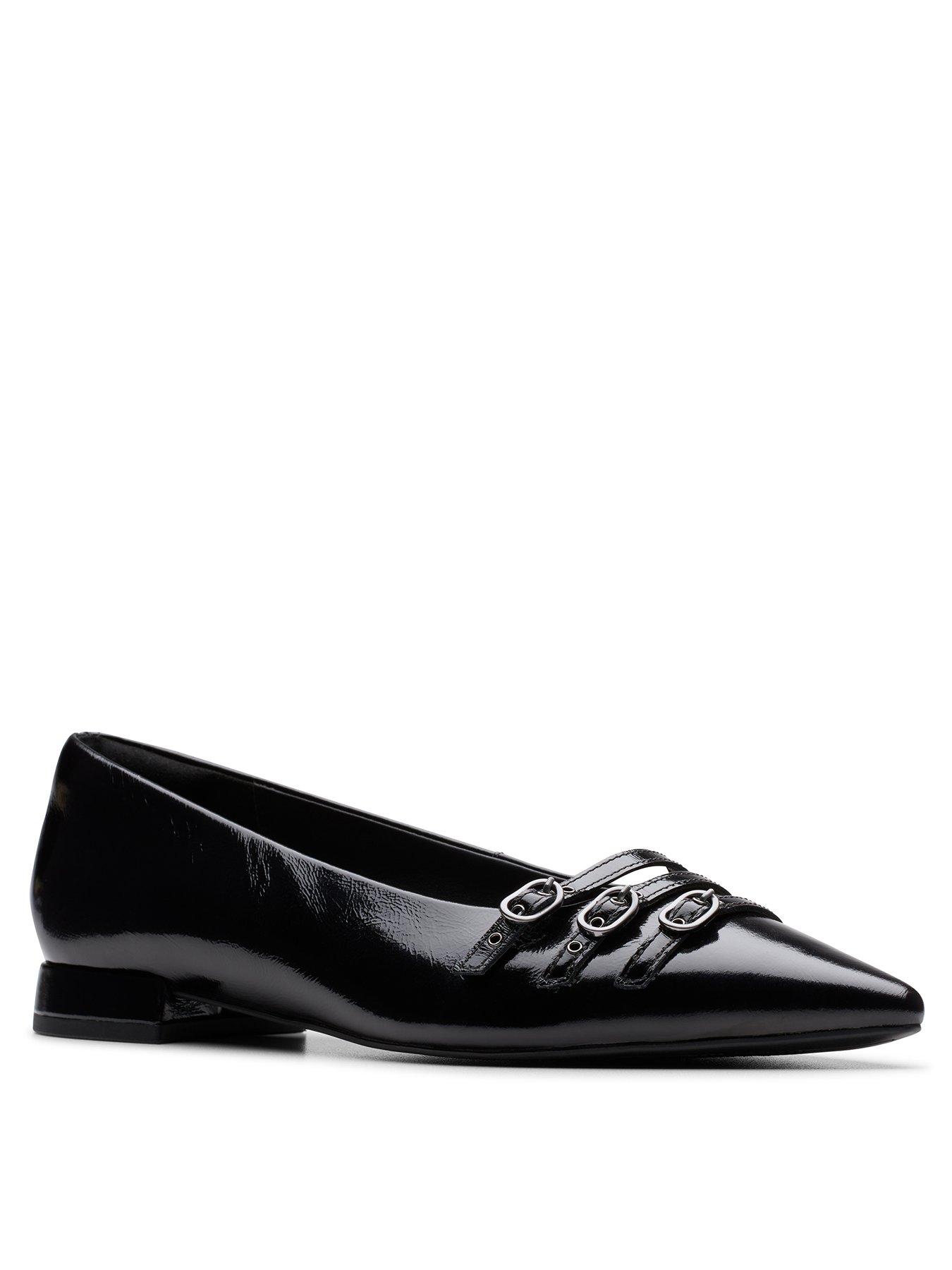 Image 2 of 6 of Clarks Sensa15 Strap Leather Ballerinas - Black