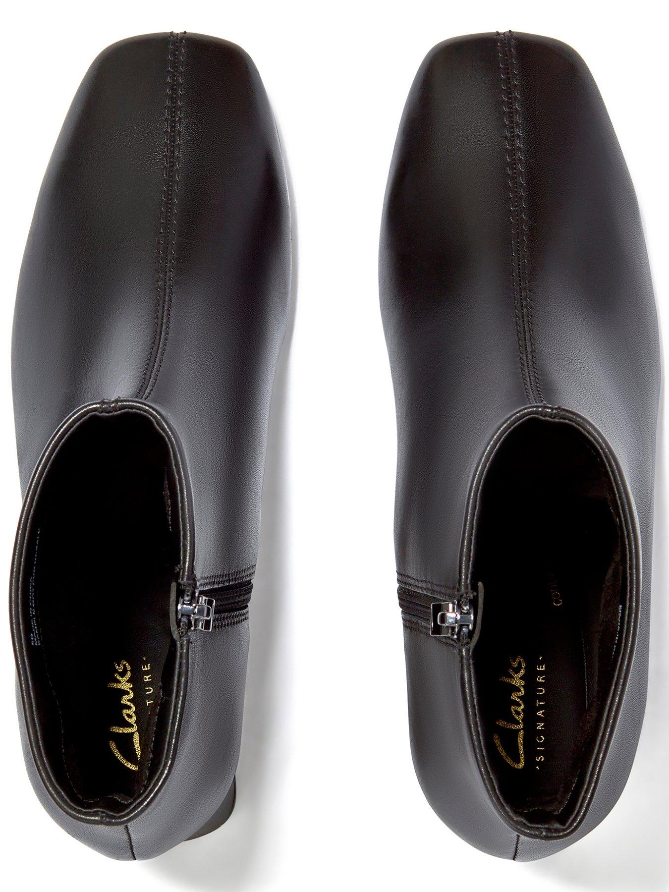 Image 4 of 6 of Clarks Fernie Zip Leather Boots - Black