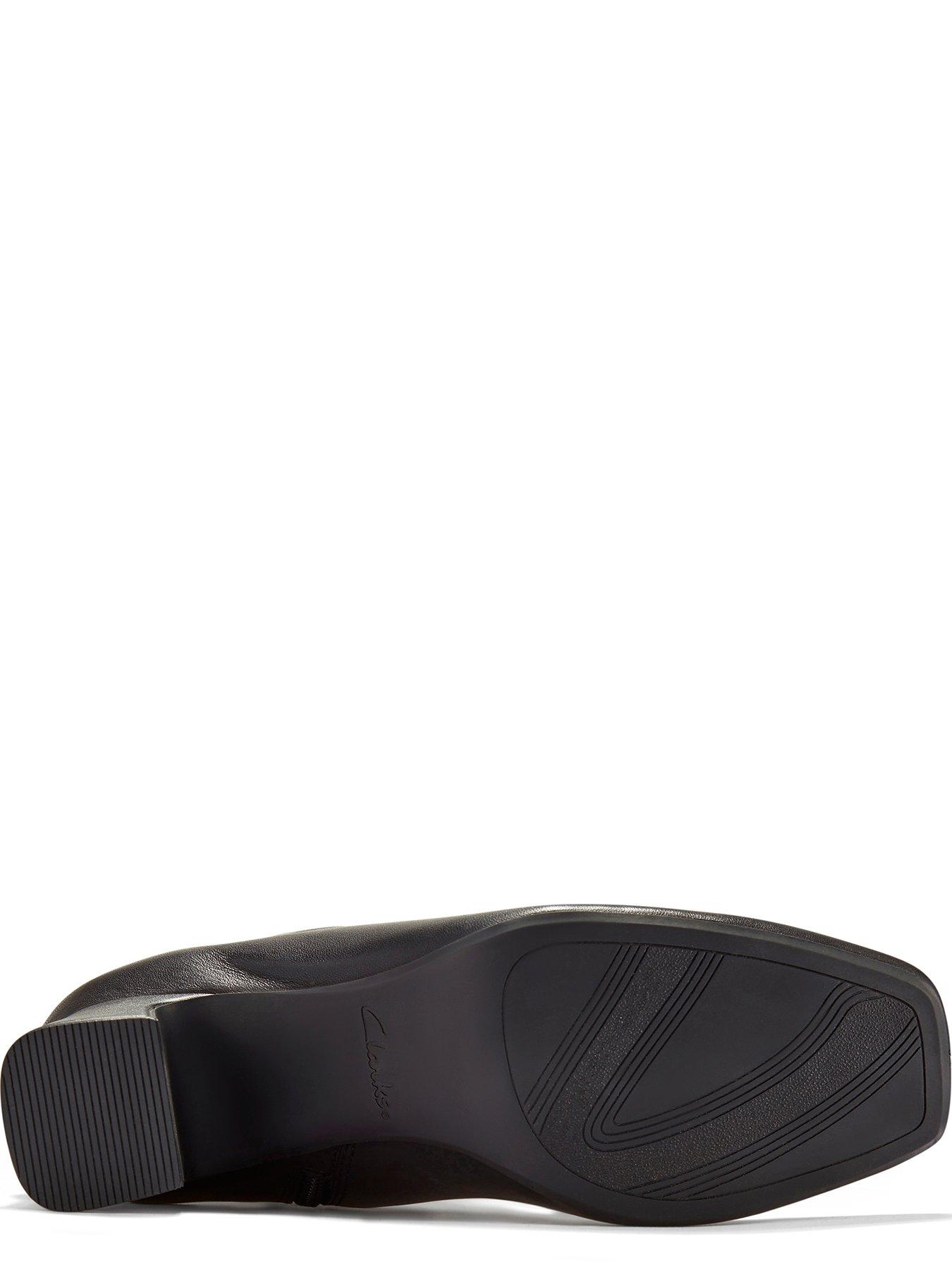 Image 5 of 6 of Clarks Fernie Zip Leather Boots - Black